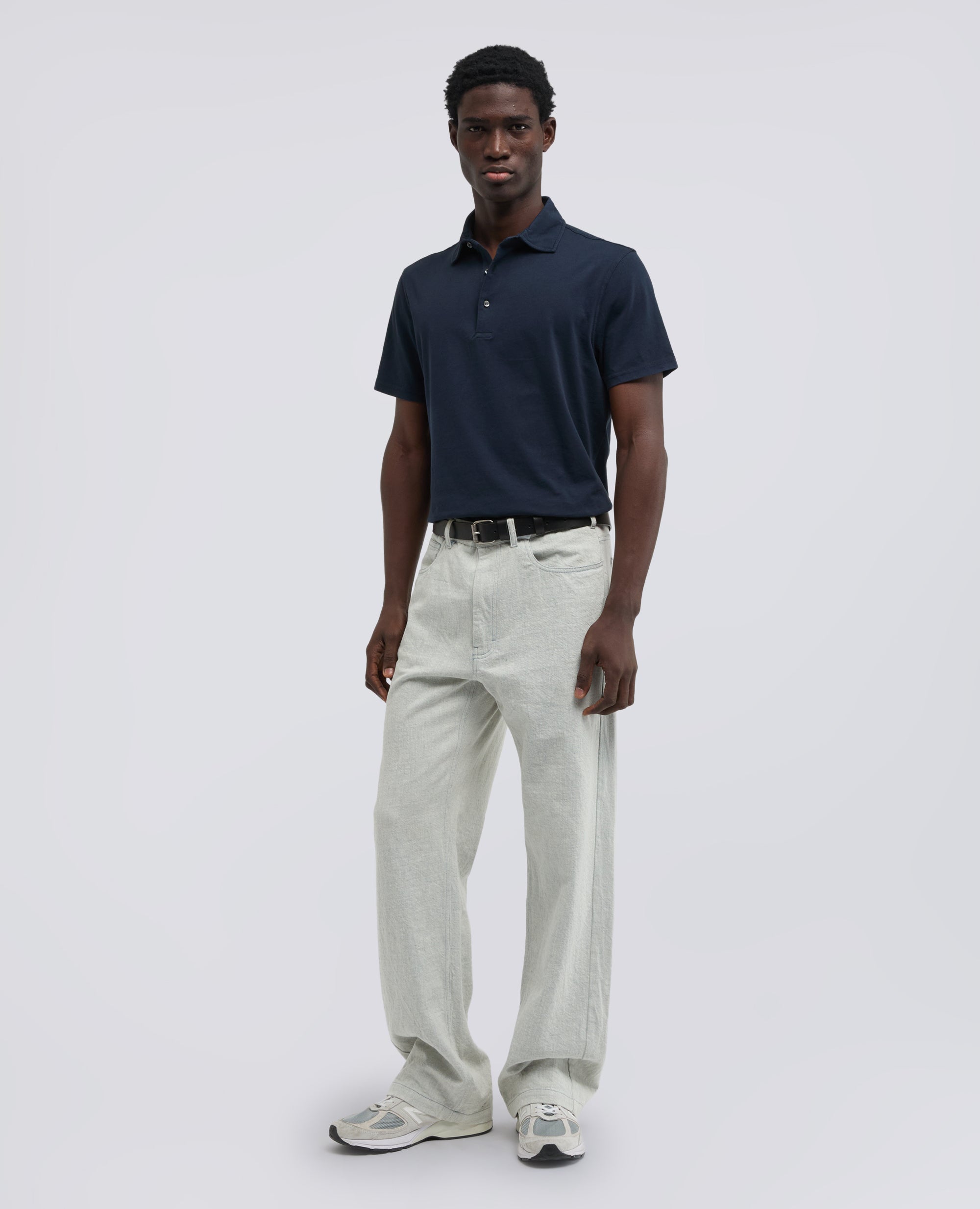 POLO EN JERSEY DE COTON - BLU - ASPESI