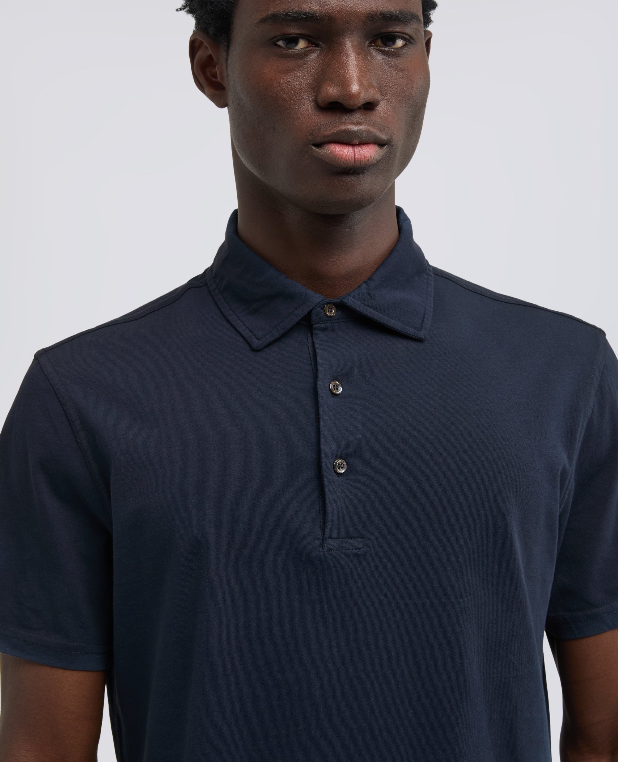 POLO EN JERSEY DE COTON - BLU - ASPESI