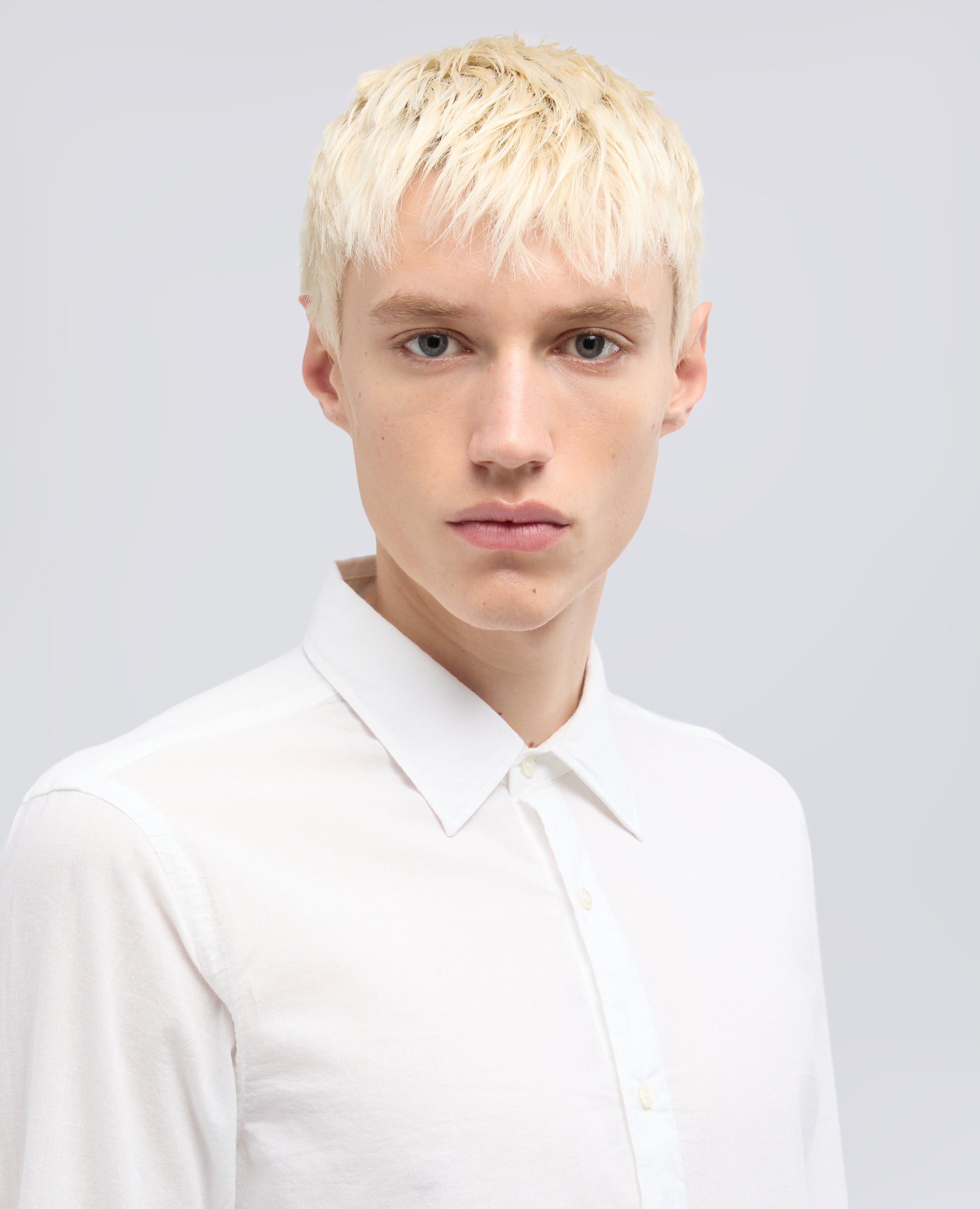 CHEMISE CLASSIQUE INDIENNE CHAMBRAY - BIANCO - ASPESI