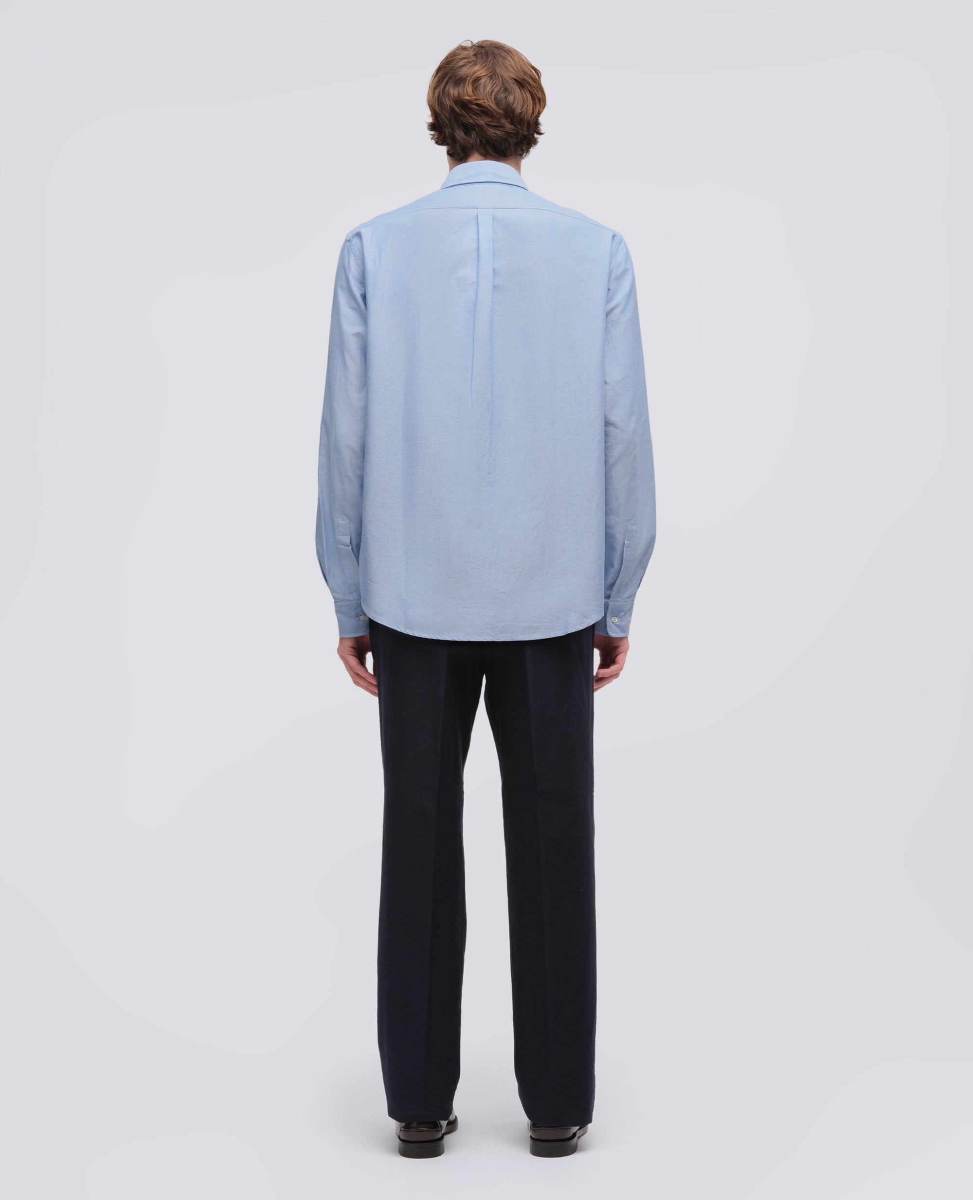 CAMICIA IN COTONE OXFORD CON COLLO BUTTON DOWN - AZZURRO - ASPESI