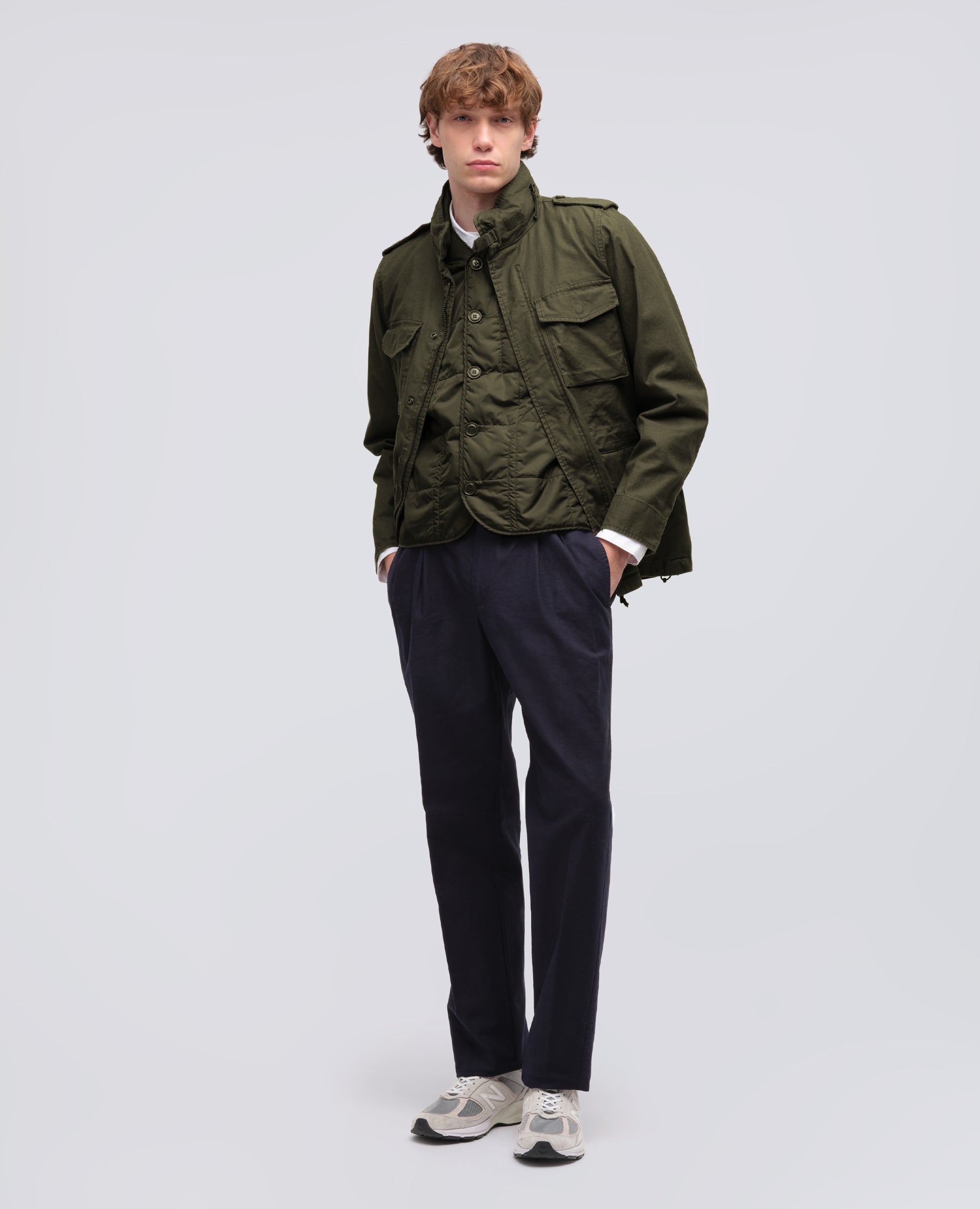 MINI FIELD JACKET IN GABARDINA DI COTONE - VERDE - ASPESI