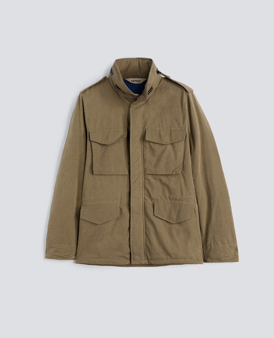 MINI FIELD JACKET COT IN TELA DI MISTO COTONE - BEIGE - ASPESI