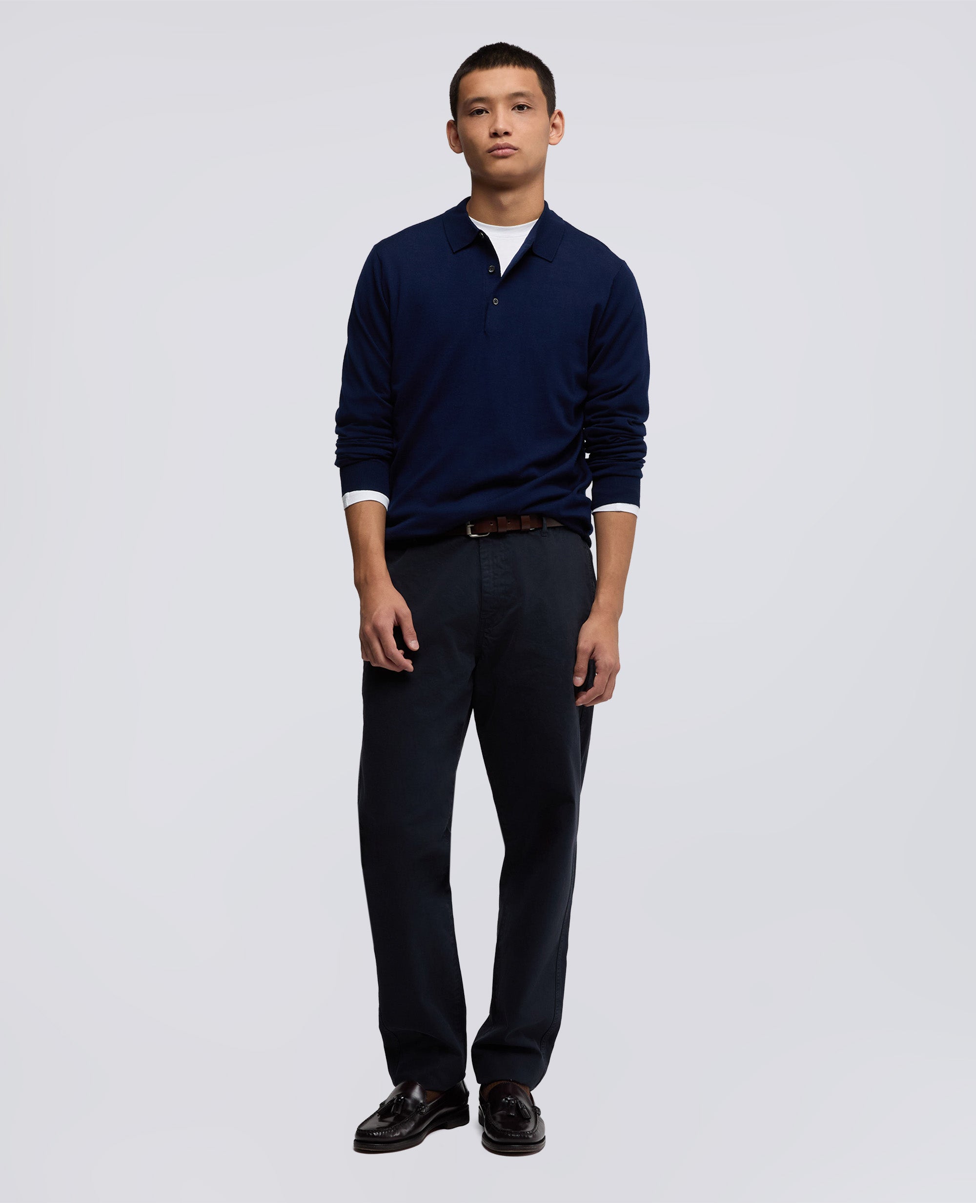 PANTALONES CHINO GABARDINE - BLU - ASPESI