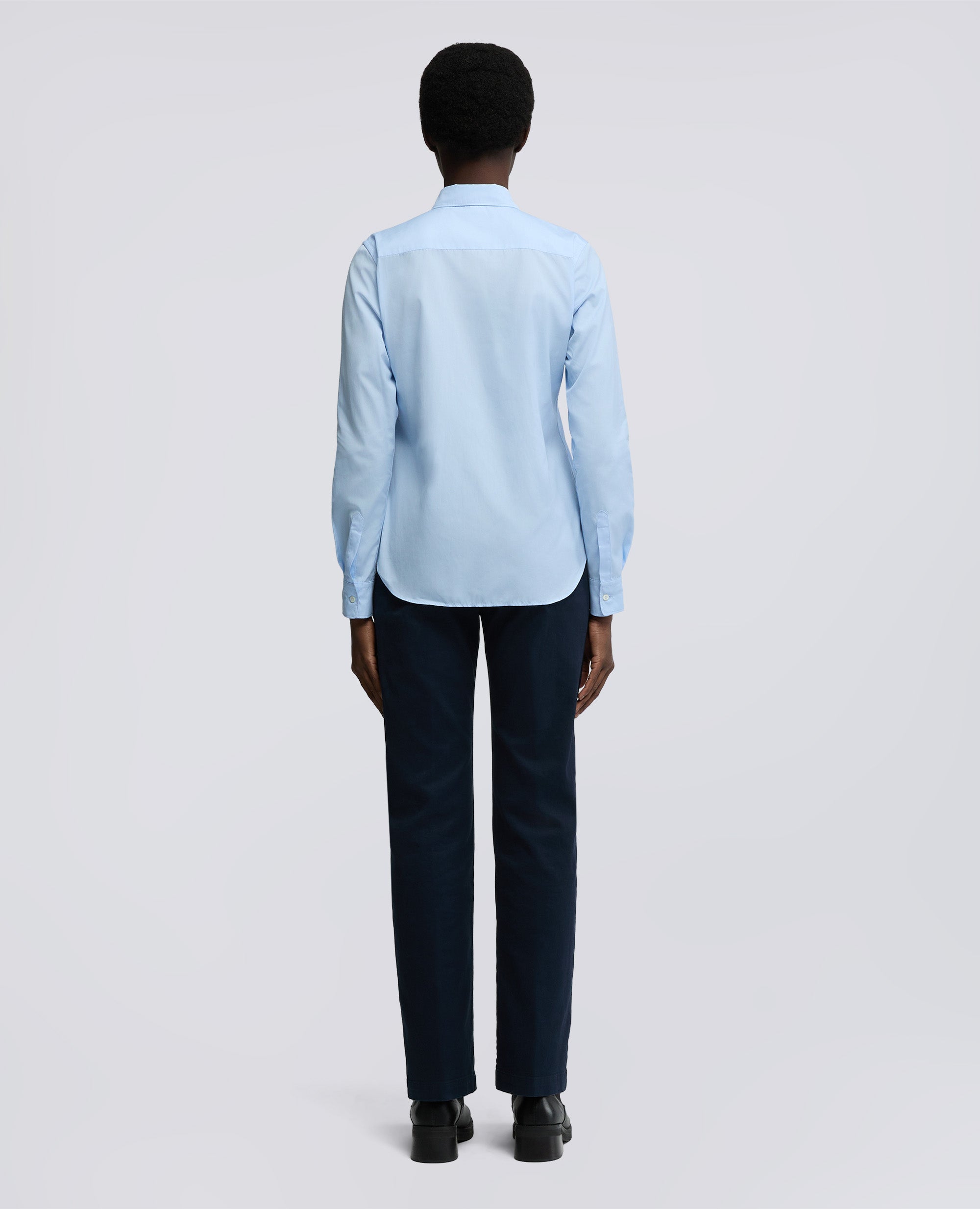CAMICIA IN POPELINE DI COTONE - AZZURRO - ASPESI