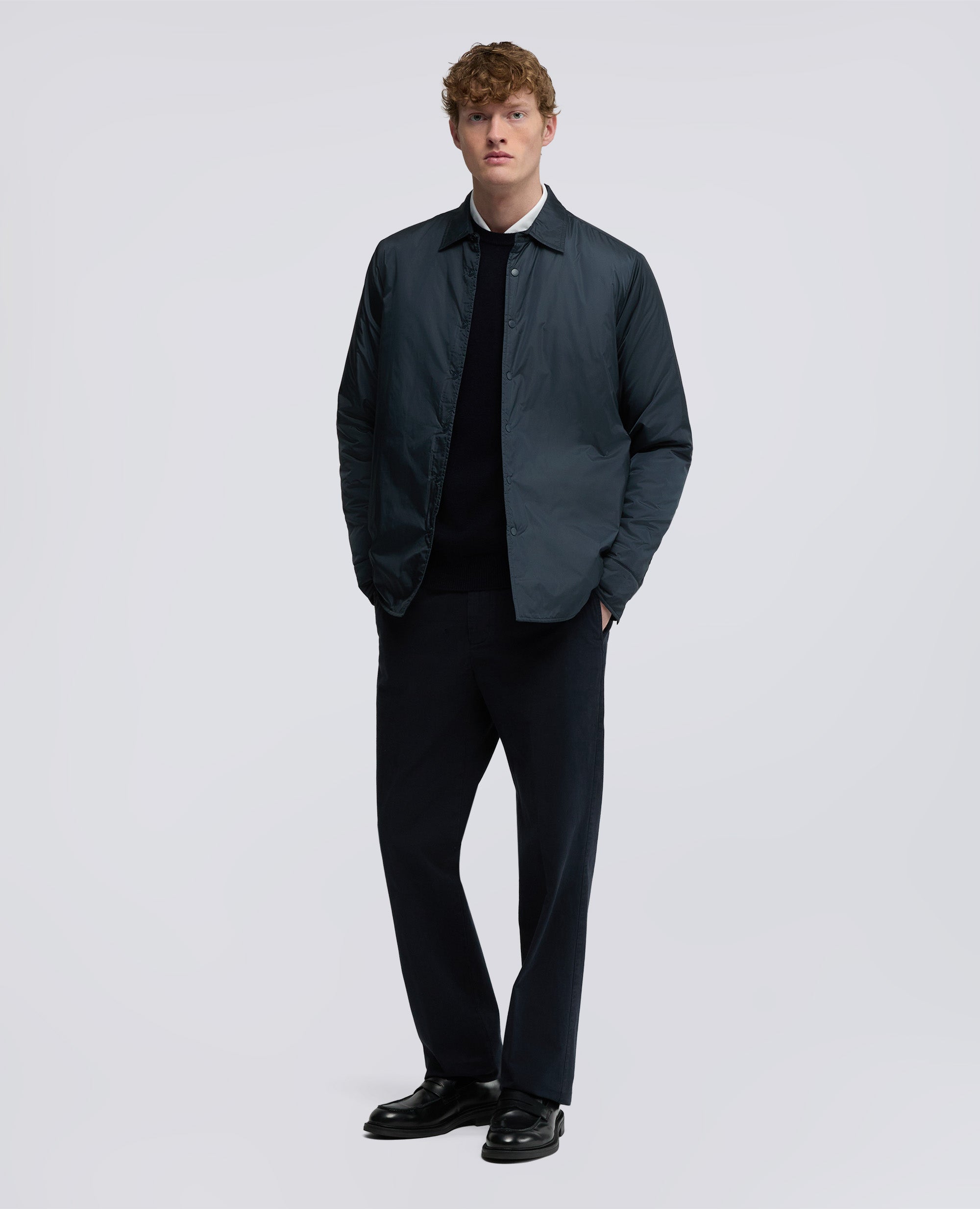 OVERSHIRT IN NYLON IDROREPELLENTE - BLU - ASPESI