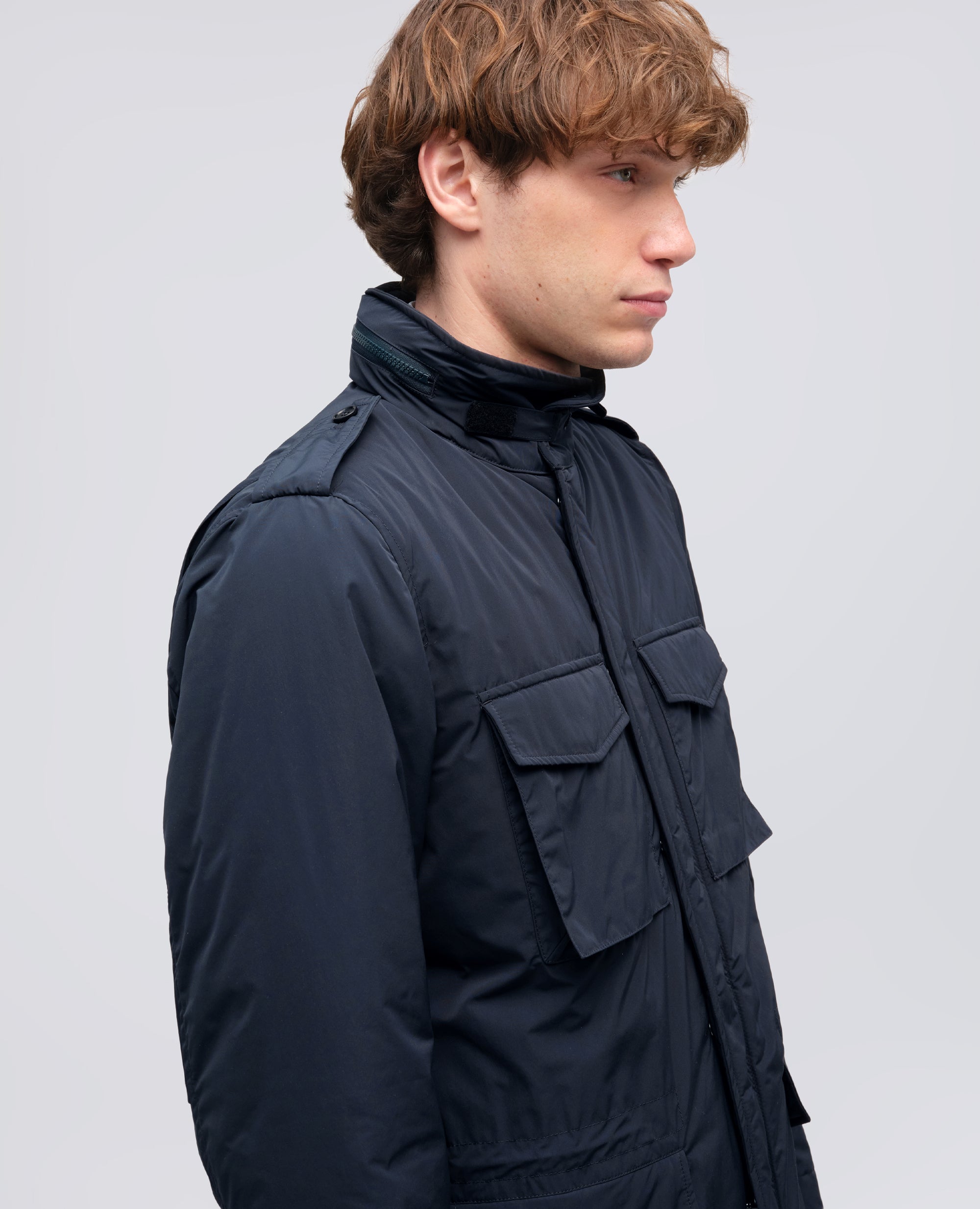 FIELD JACKET MINI FIELD VENTO IN NYLON - BLU - ASPESI