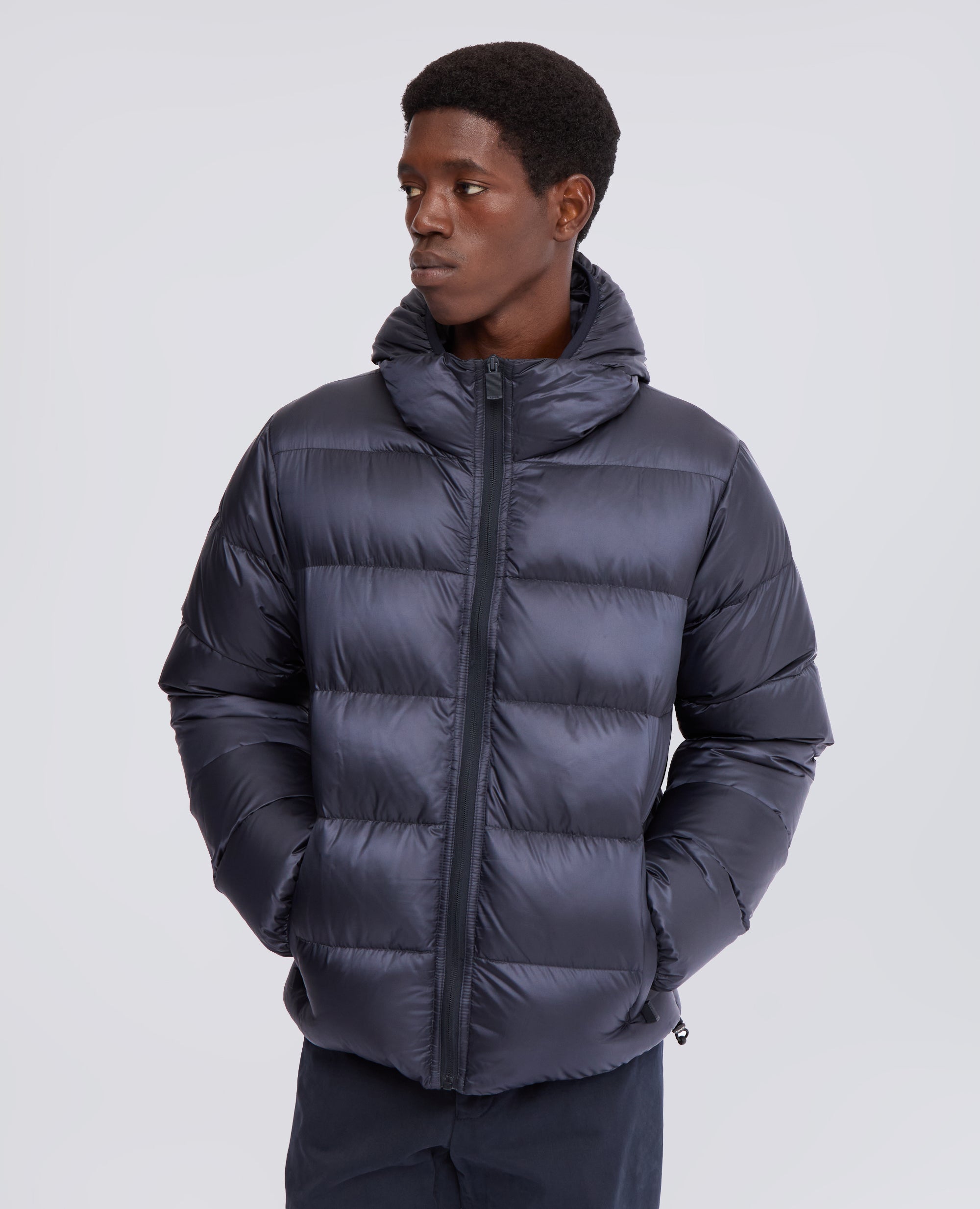 BUDD DOWN JACKET IN RIPSTOP - BLUE - ASPESI