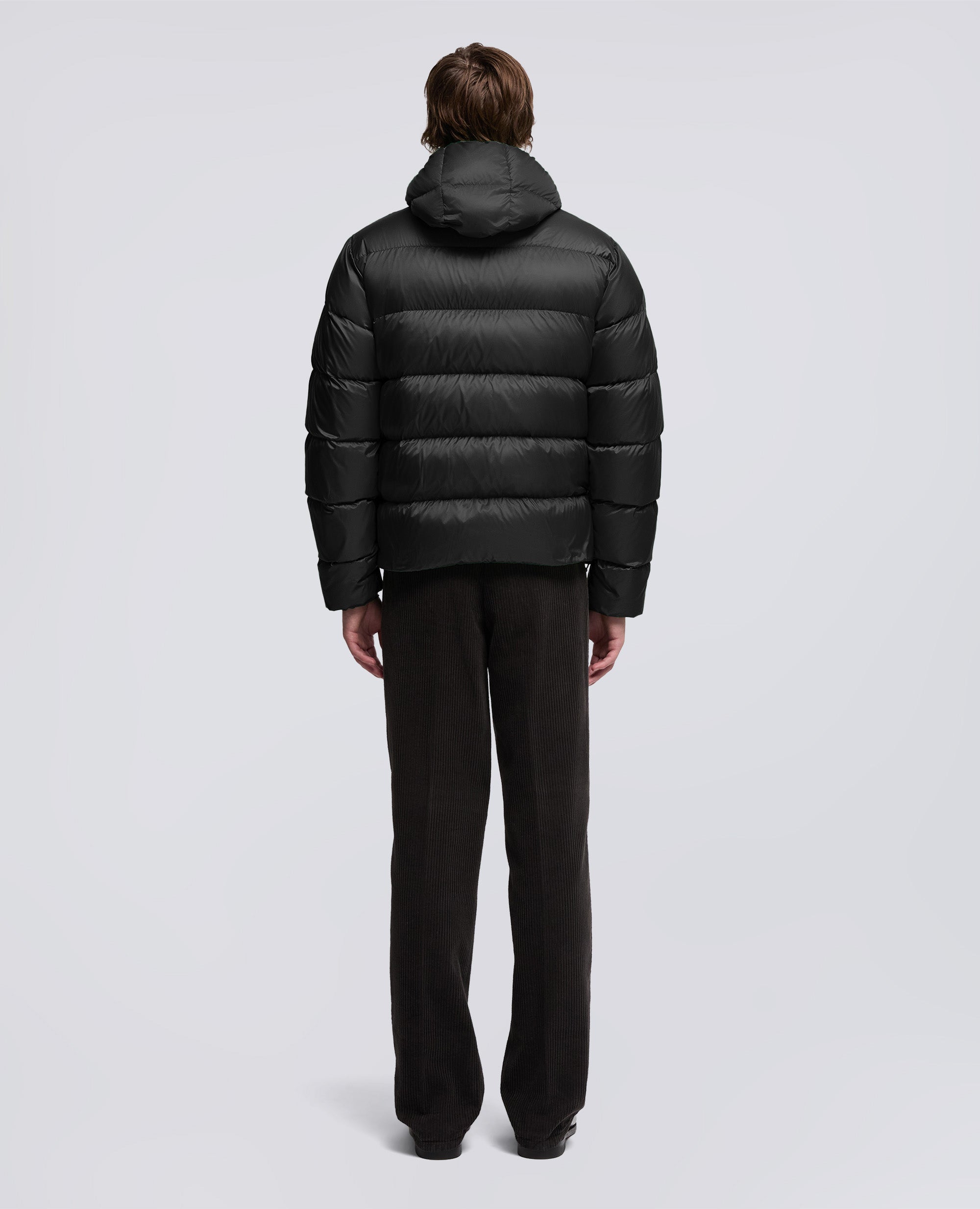 BUDD DOWN JACKET IN RIPSTOP - BLACK - ASPESI