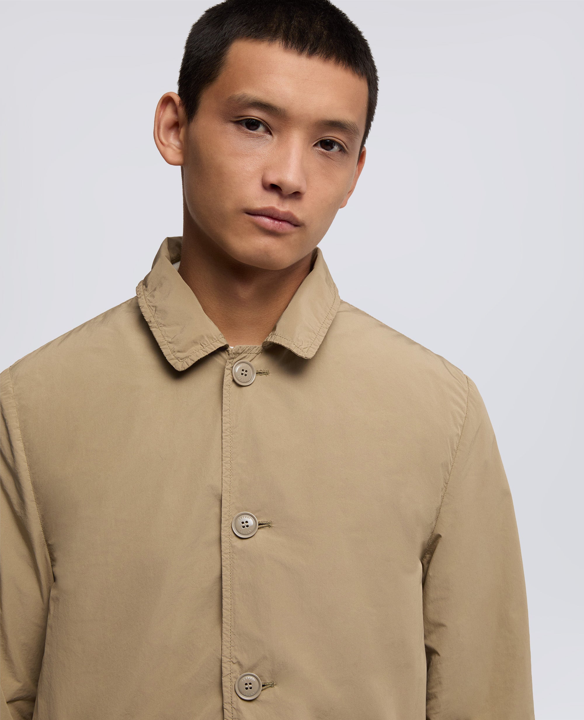 WASSERDICHTE KOMPAKTE POLYESTER-UND NYLON-HULLE - BEIGE - ASPESI