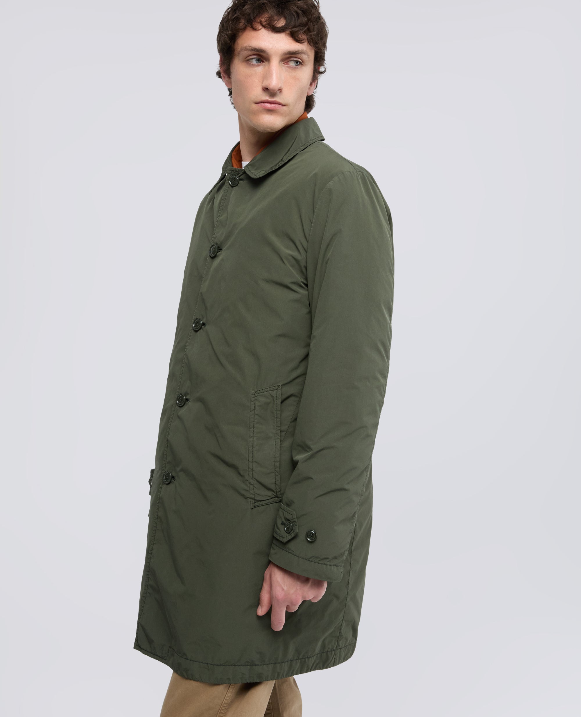 IMPERMEABILE IN POLIESTERE E NYLON COMPATTO - VERDE - ASPESI