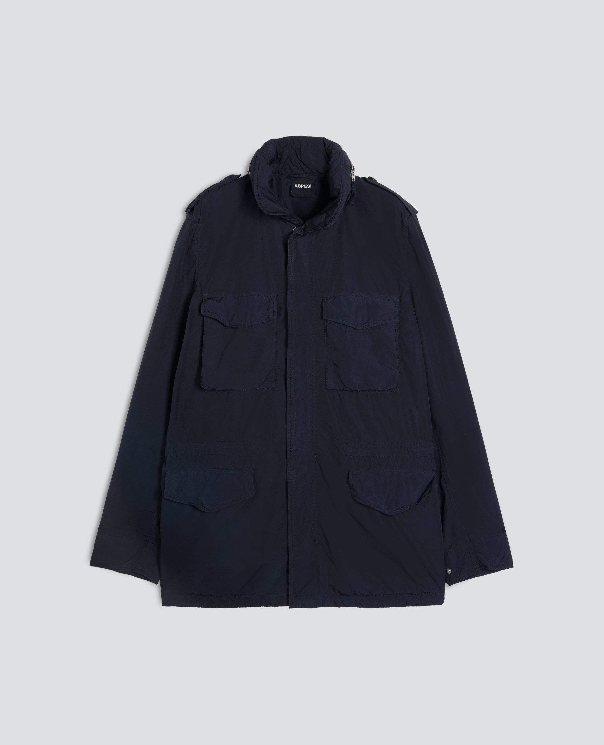 CHAQUETA 65 REPLICA DE POLIESTER Y NYLON COMPACTO - BLU - ASPESI