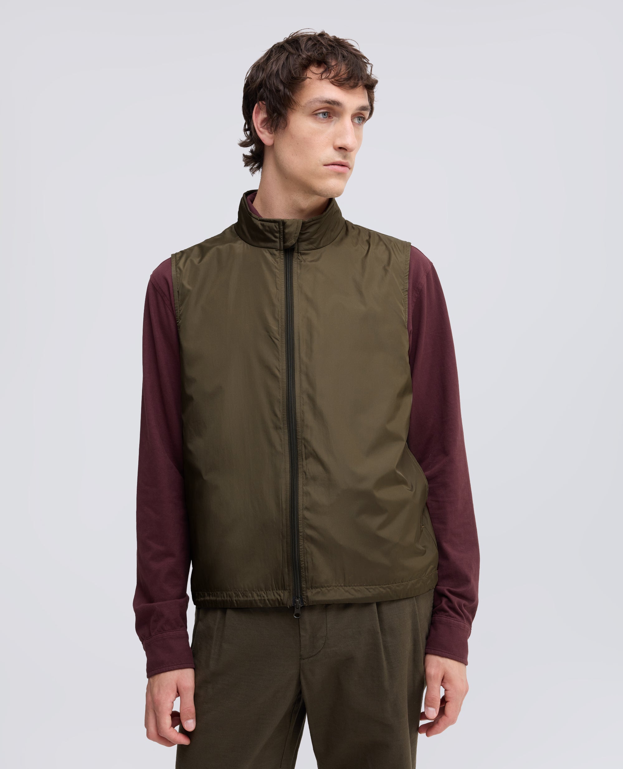 CHALECO VERNES DE NYLON - VERDE - ASPESI