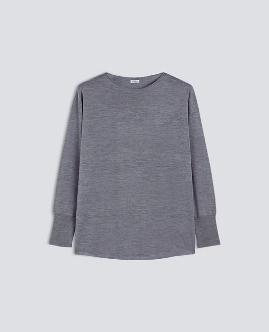 JERSEY CON ESCOTE BARCO - GRIS - ASPESI