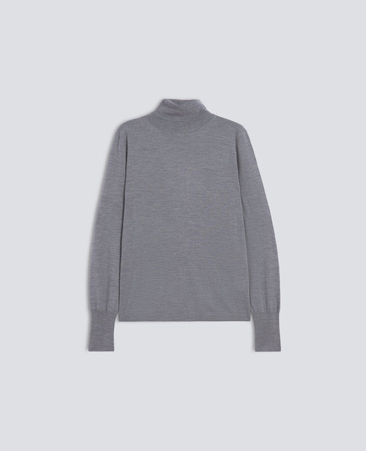 PULL ACOL ROULE EN LAINE - GRIGIO - ASPESI
