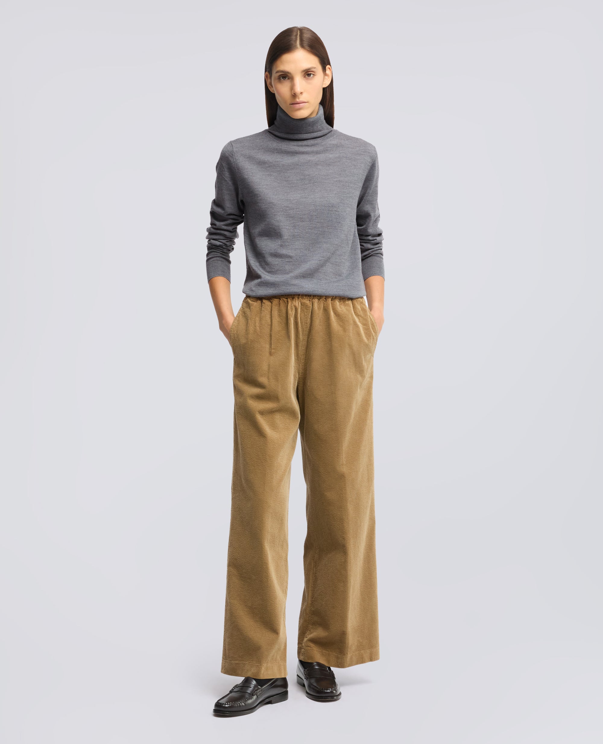 PULL ACOL ROULE EN LAINE - GRIGIO - ASPESI
