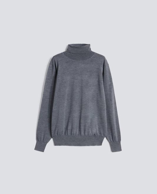 JERSEY DE CUELLO ALTO DE LANA MERINO - GRIGIO - ASPESI
