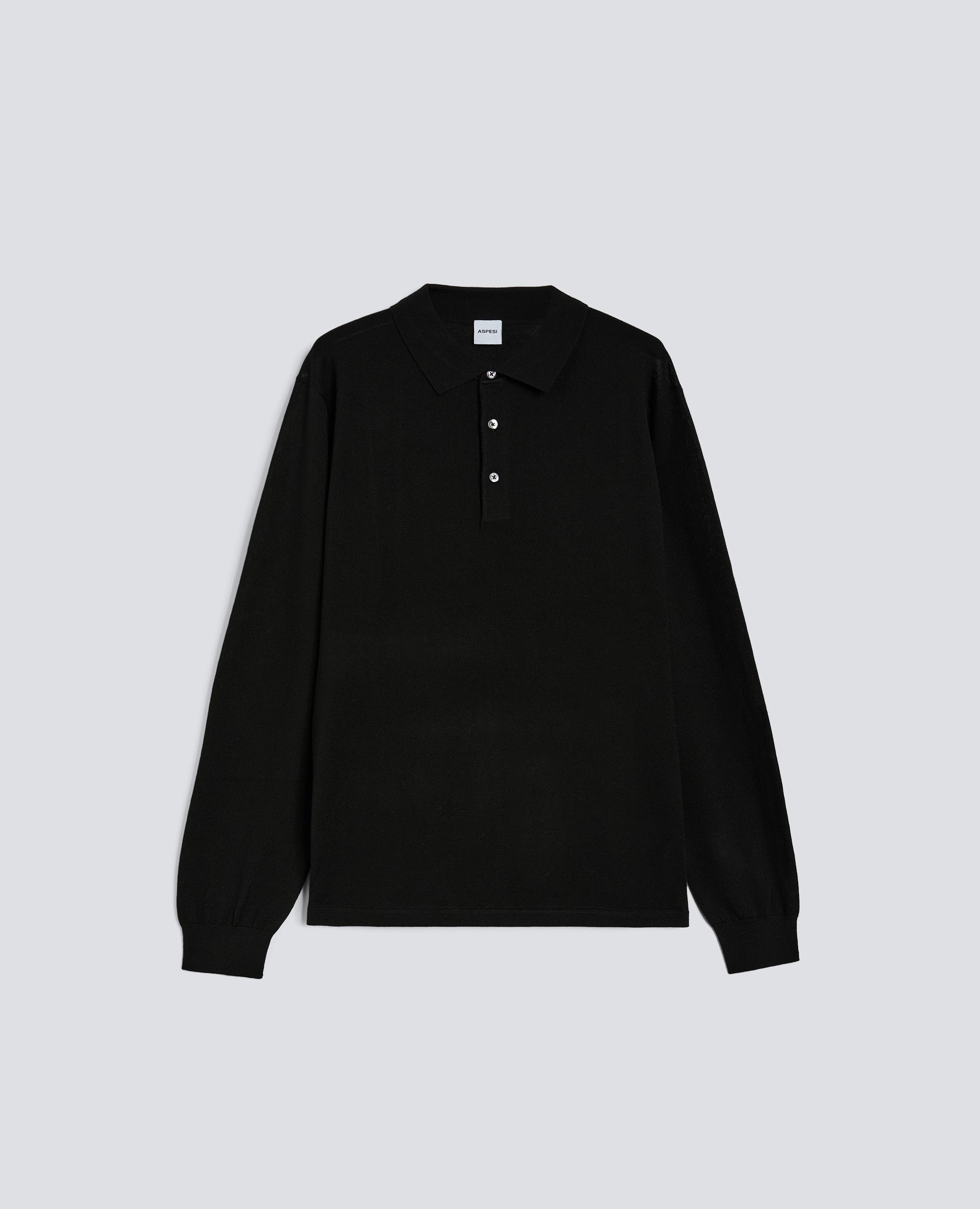 CAMISA POLO DE MANGA LARGA - NERO - ASPESI