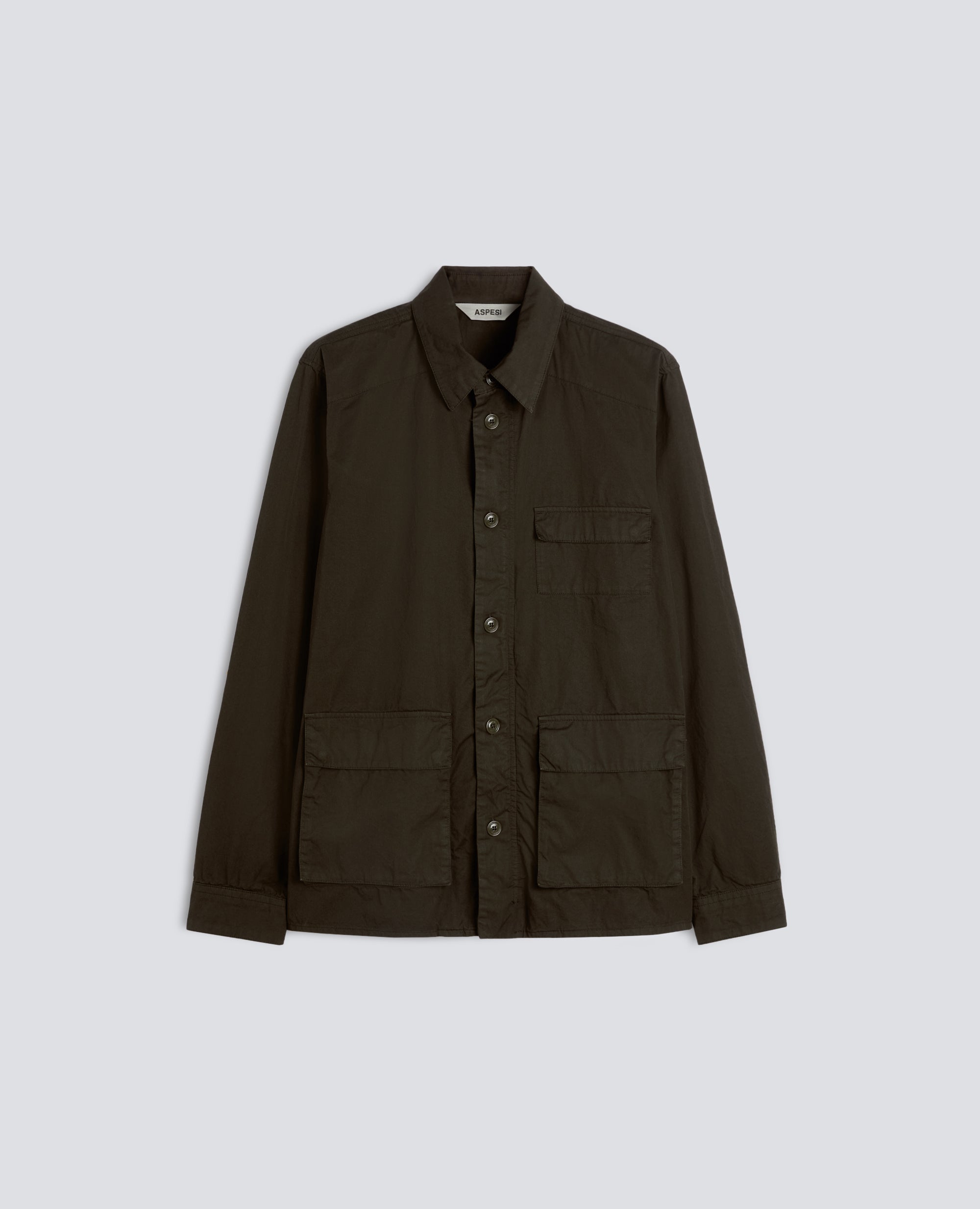 OVERSHIRT AUS STUCKGEFARBTER BAUMWOLL-GABARDINE - GRUN - ASPESI