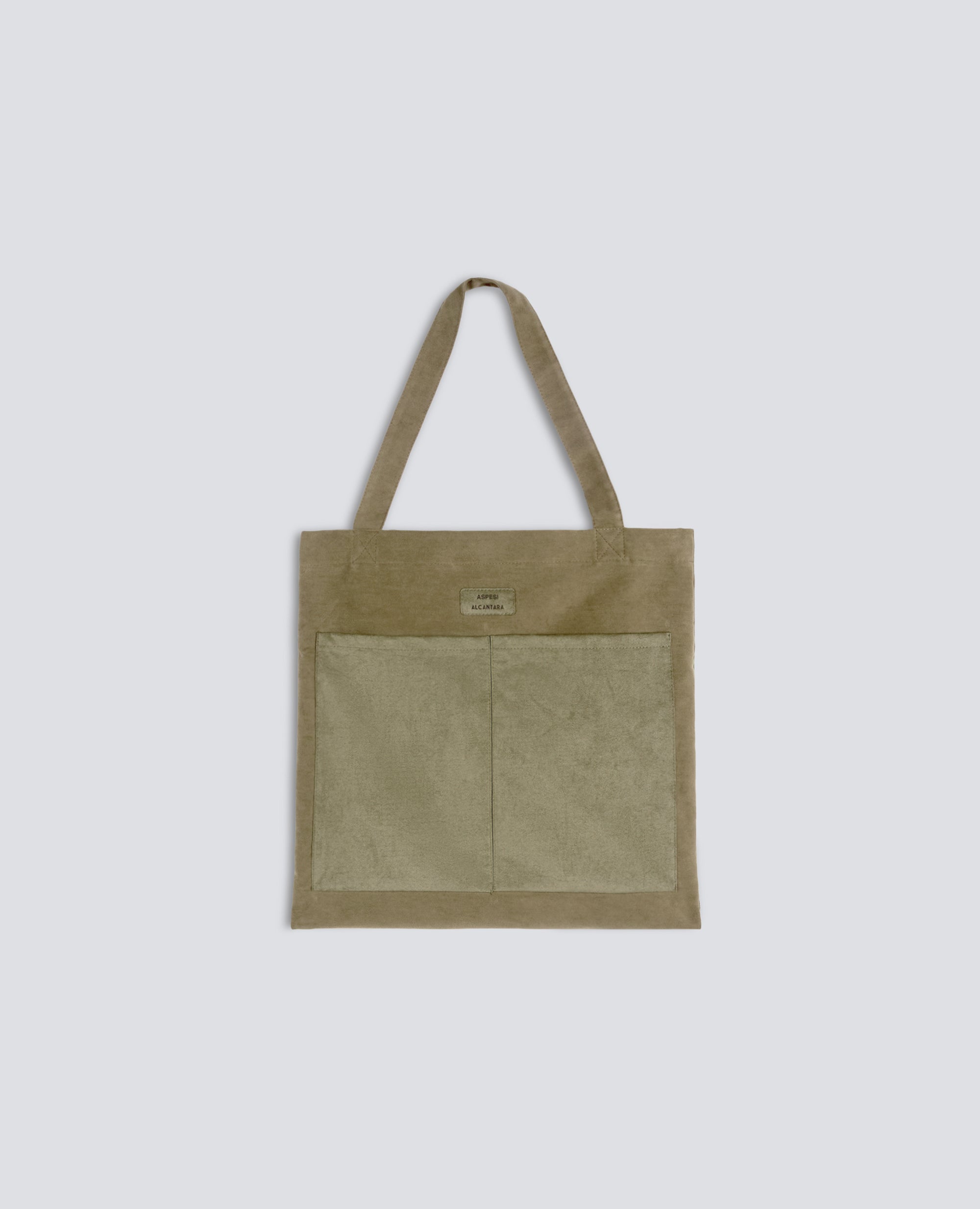SCHWERE BAUMWOLL-MULDHAUT-TRAGETASCHE - VERDE - ASPESI