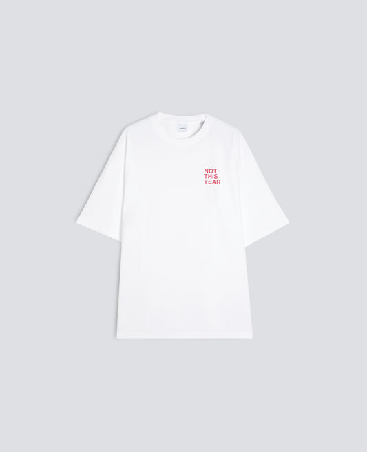 T-SHIRT -NOT THIS YEAR- IN JERSEY DI COTONE - BIANCO - ASPESI
