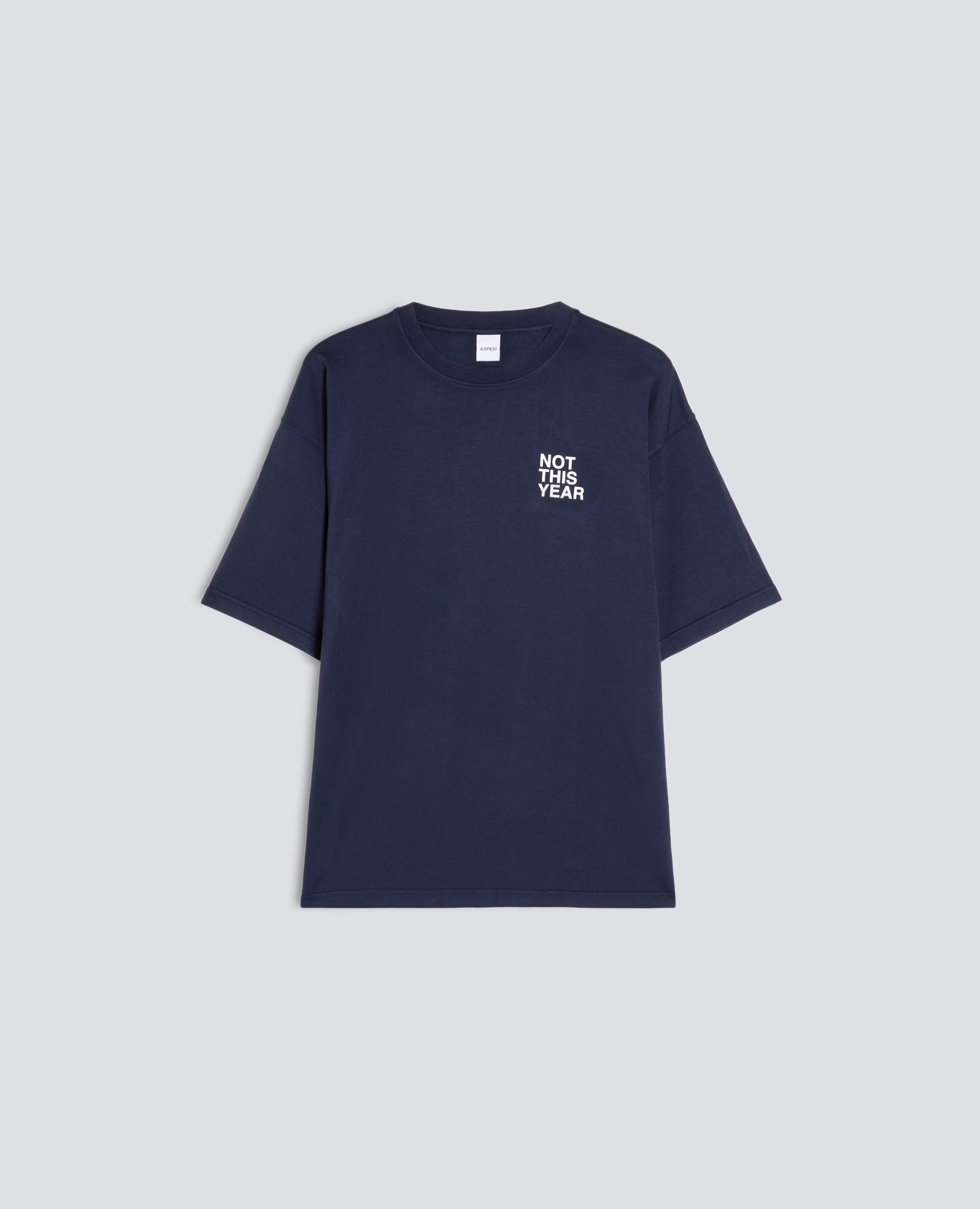 T-SHIRT -NOT THIS YEAR- IN JERSEY - BLU - ASPESI