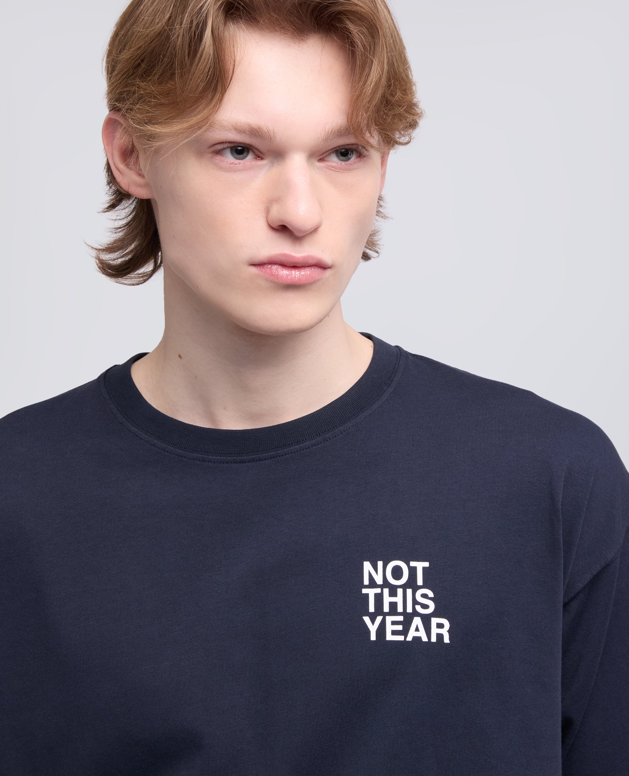 T-SHIRT -NOT THIS YEAR- IN JERSEY - BLU - ASPESI