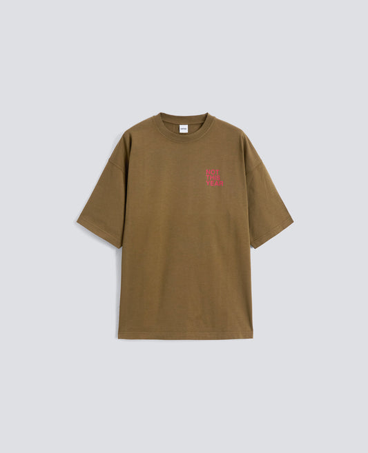 T-SHIRT -NOT THIS YEAR- IN JERSEY DI COTONE - VERDE - ASPESI