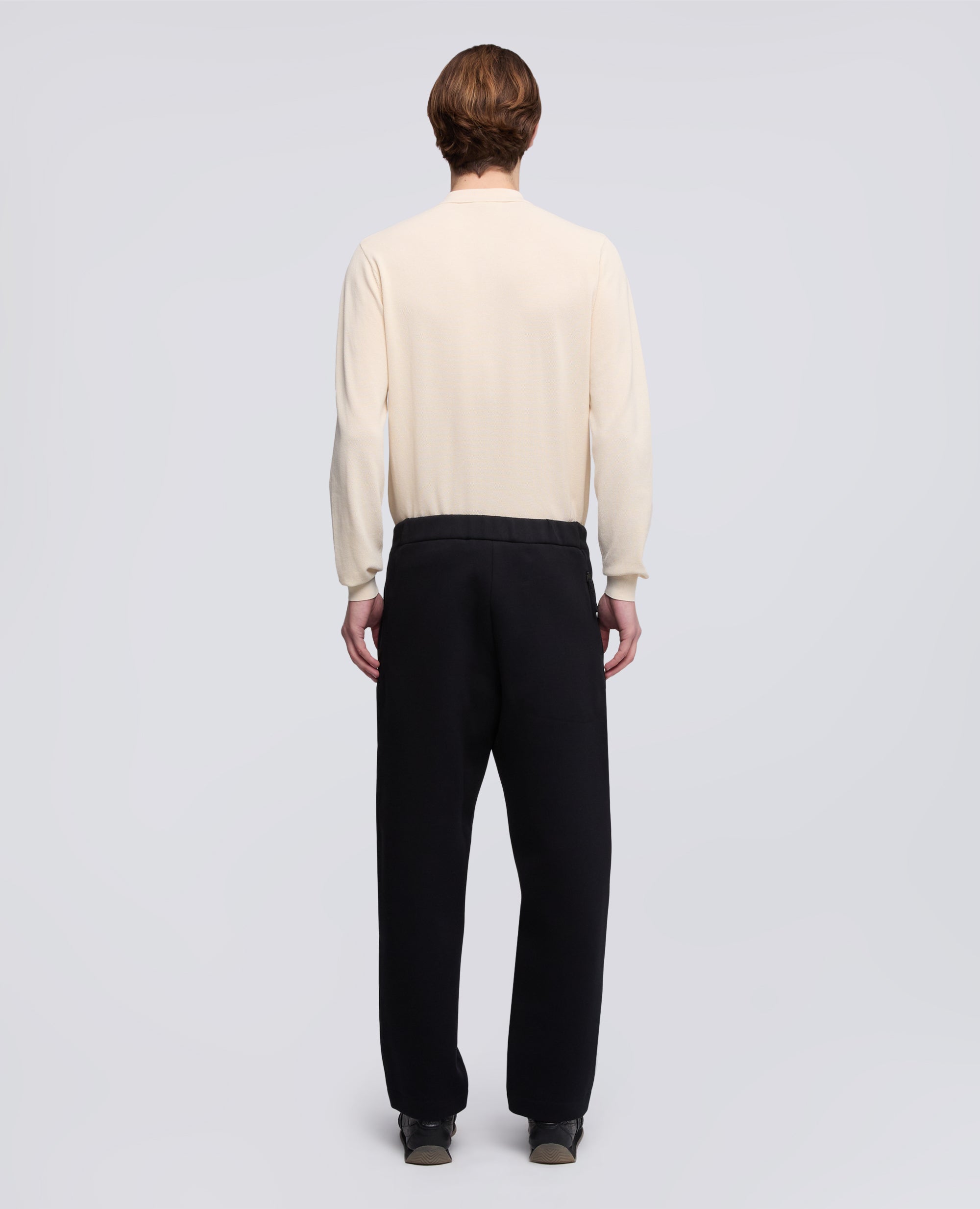 PANTALONE IN SCUBA DI COTONE POLY TECH - NERO - ASPESI