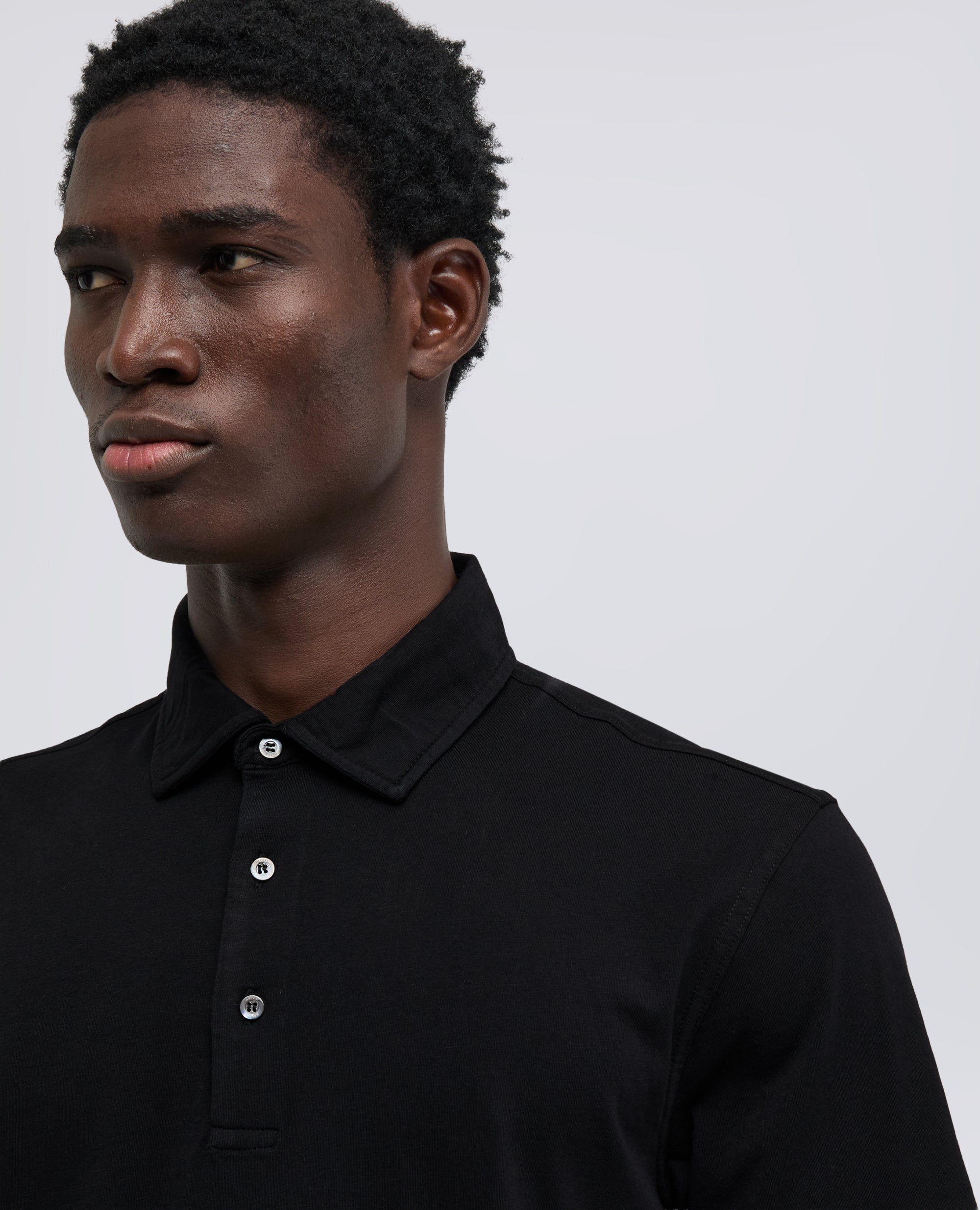POLO IN JERSEY DI COTONE - NERO - ASPESI