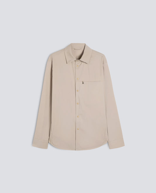CAMICIA IN POPELINE COTONE-NYLON STRETCH - BEIGE - ASPESI