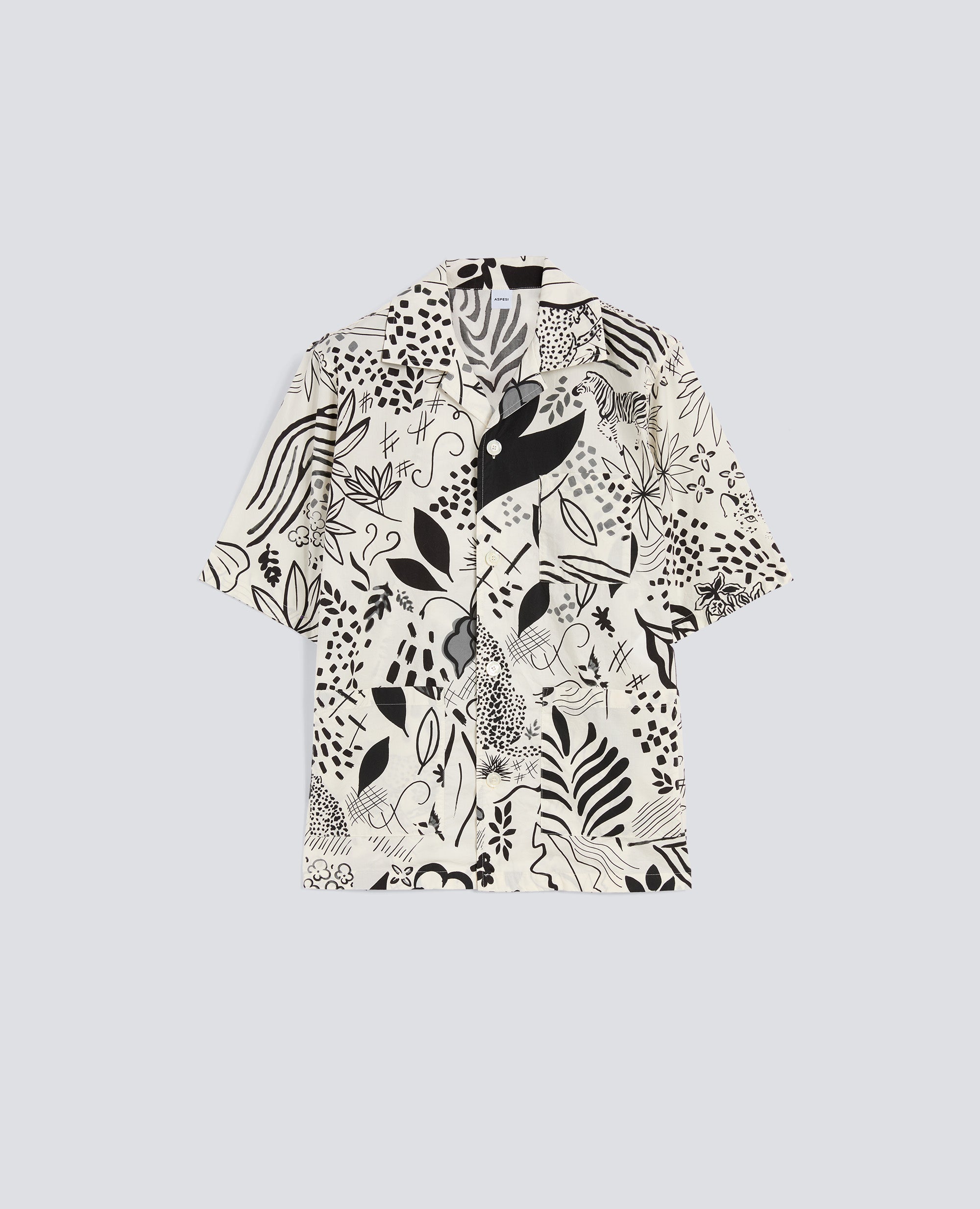CHEMISE A MANCHES COURTES EN POPELINE DE COTON - NATURALE - ASPESI