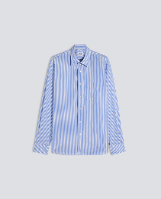 CAMICIA IN POPELINE DI COTONE GIAPPONESE - AZZURRO - ASPESI