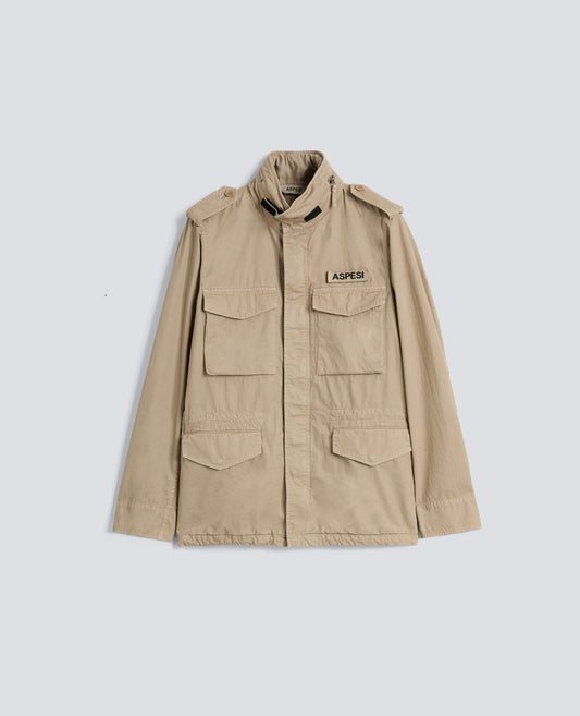 GIUBBOTTO MINI FIELD VENTO IN GABARDINA DI COTONE - BEIGE - ASPESI