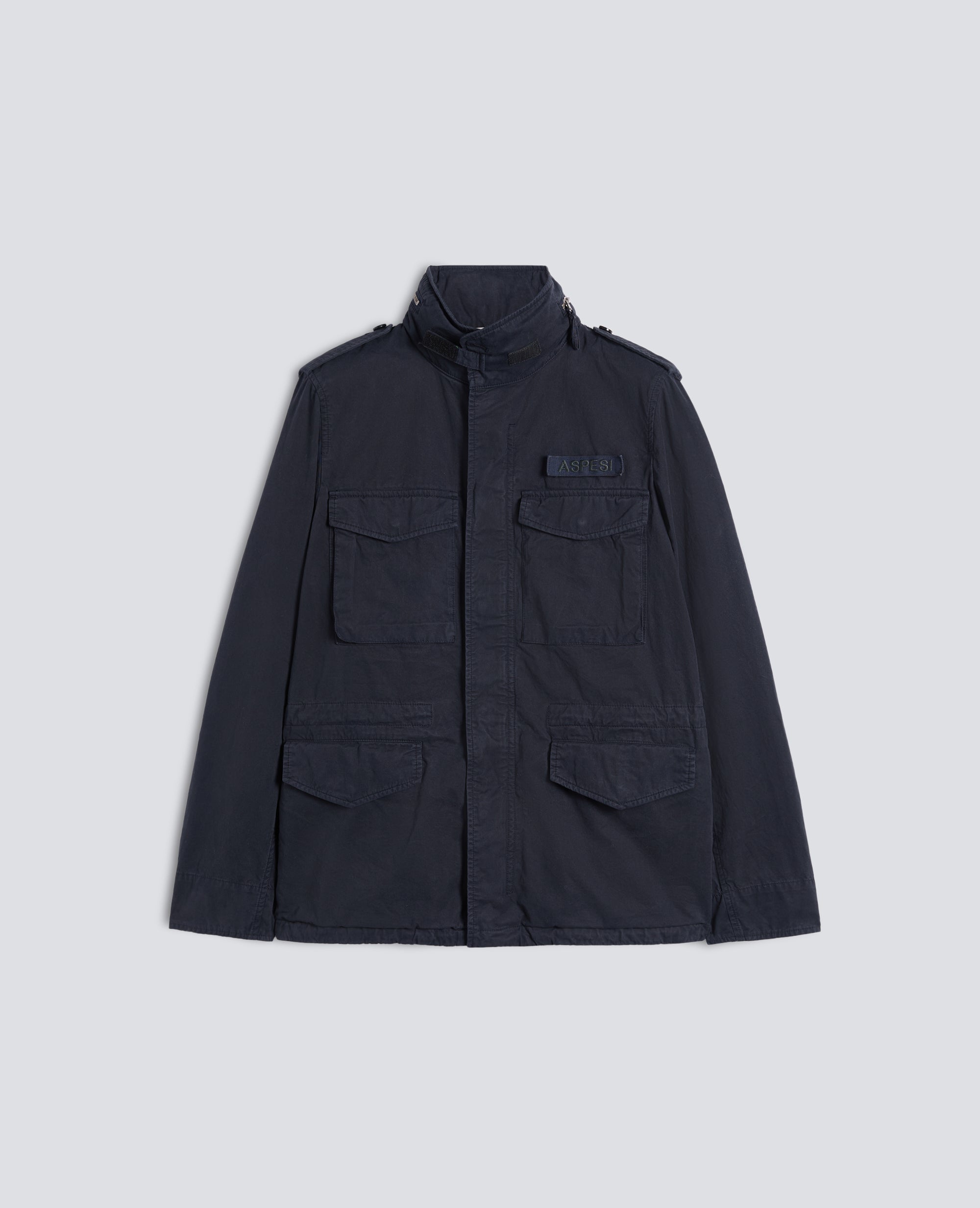 GIUBBOTTO MINI FIELD VENTO IN GABARDINA DI COTONE - BLU - ASPESI