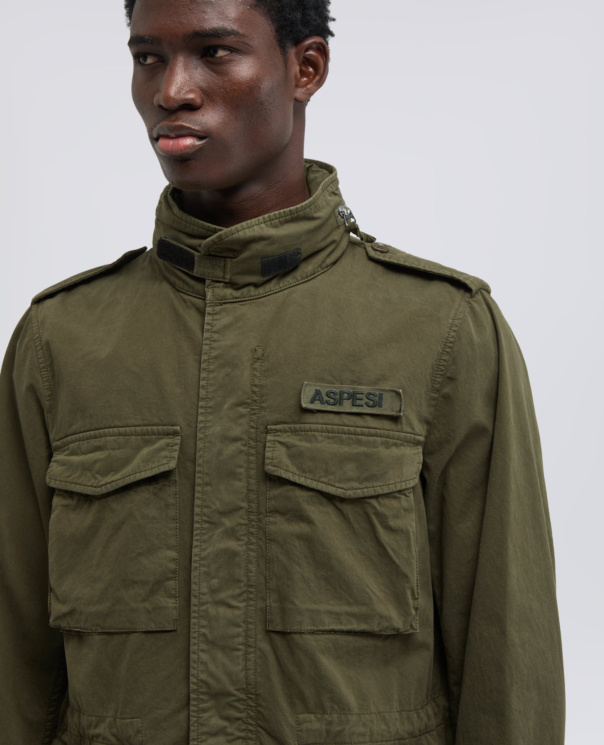 VENTO MINI FELDJACKE AUS BAUMWOLLGABARDINE - GRUN - ASPESI
