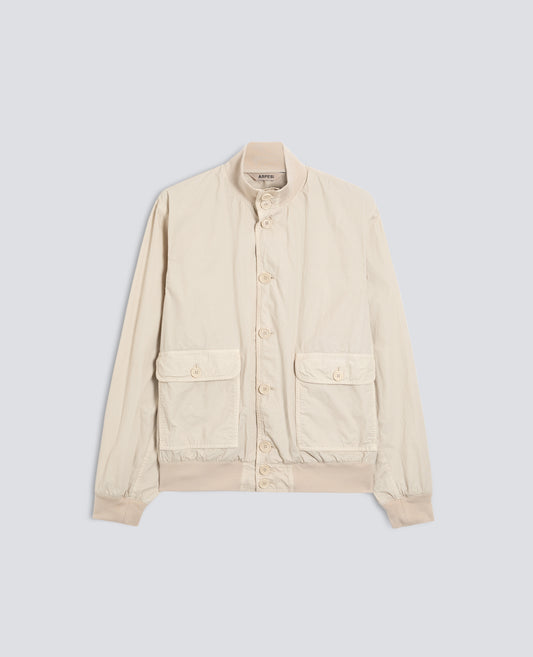 CHAQUETA DE LONA DE ALGODON TENIDA CON PRENDAS - BEIGE - ASPESI