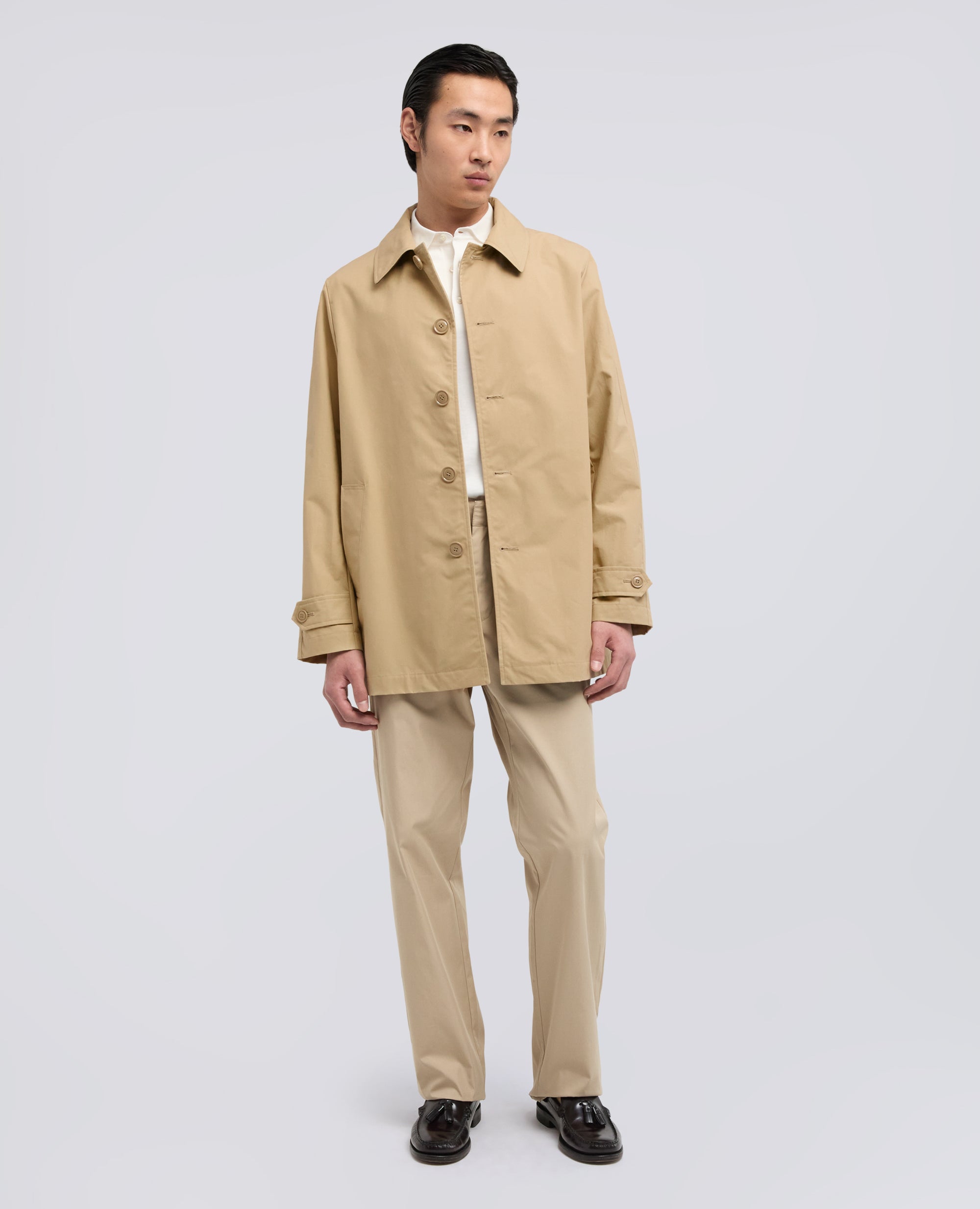IMPERMEABILE IN COTONE DRY WAX - BEIGE - ASPESI
