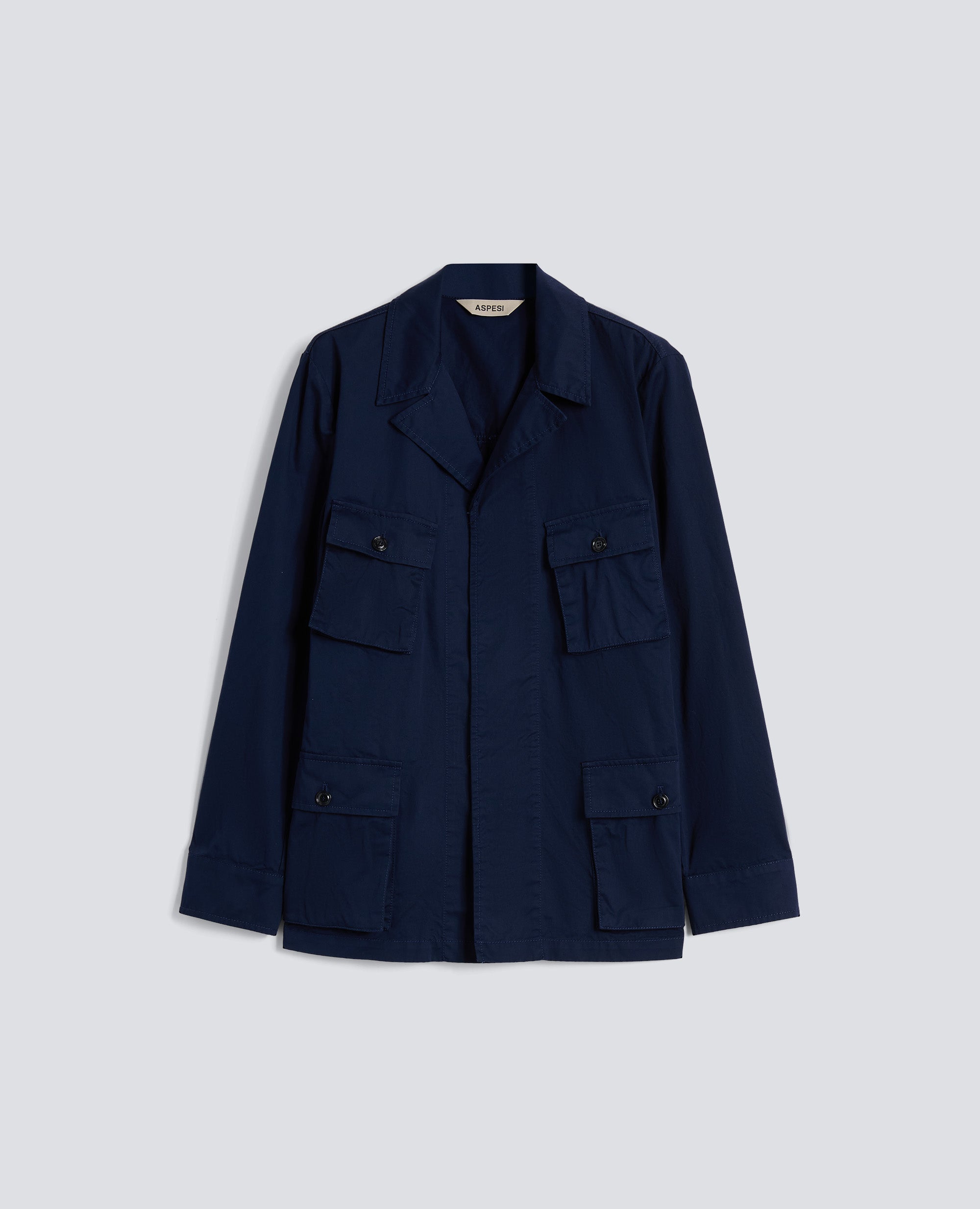 VESTE LAOS EN COTON EXTRA FIN - BLU - ASPESI