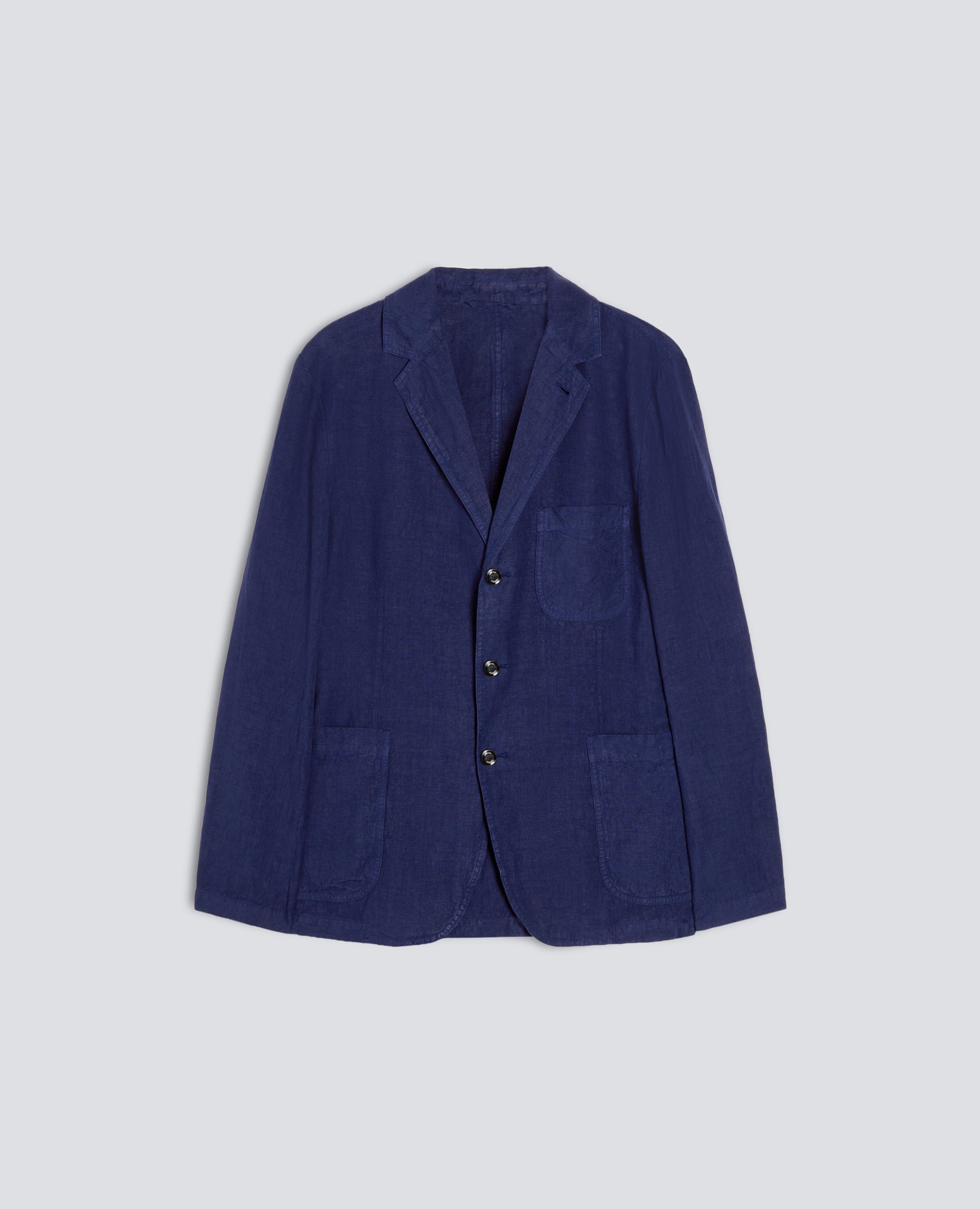 UNGEFUTTERTER LEINENBLAZER - BLAU - ASPESI