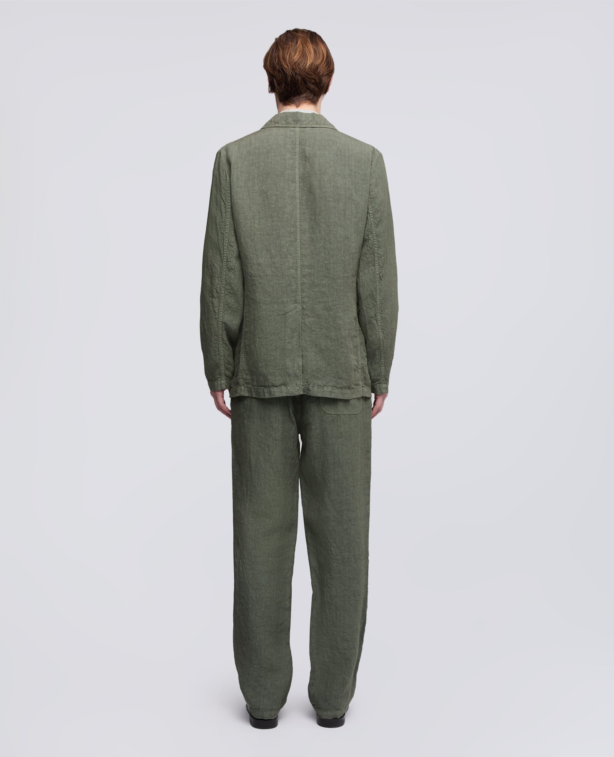 BLAZER SFODERATO IN LINO - VERDE - ASPESI