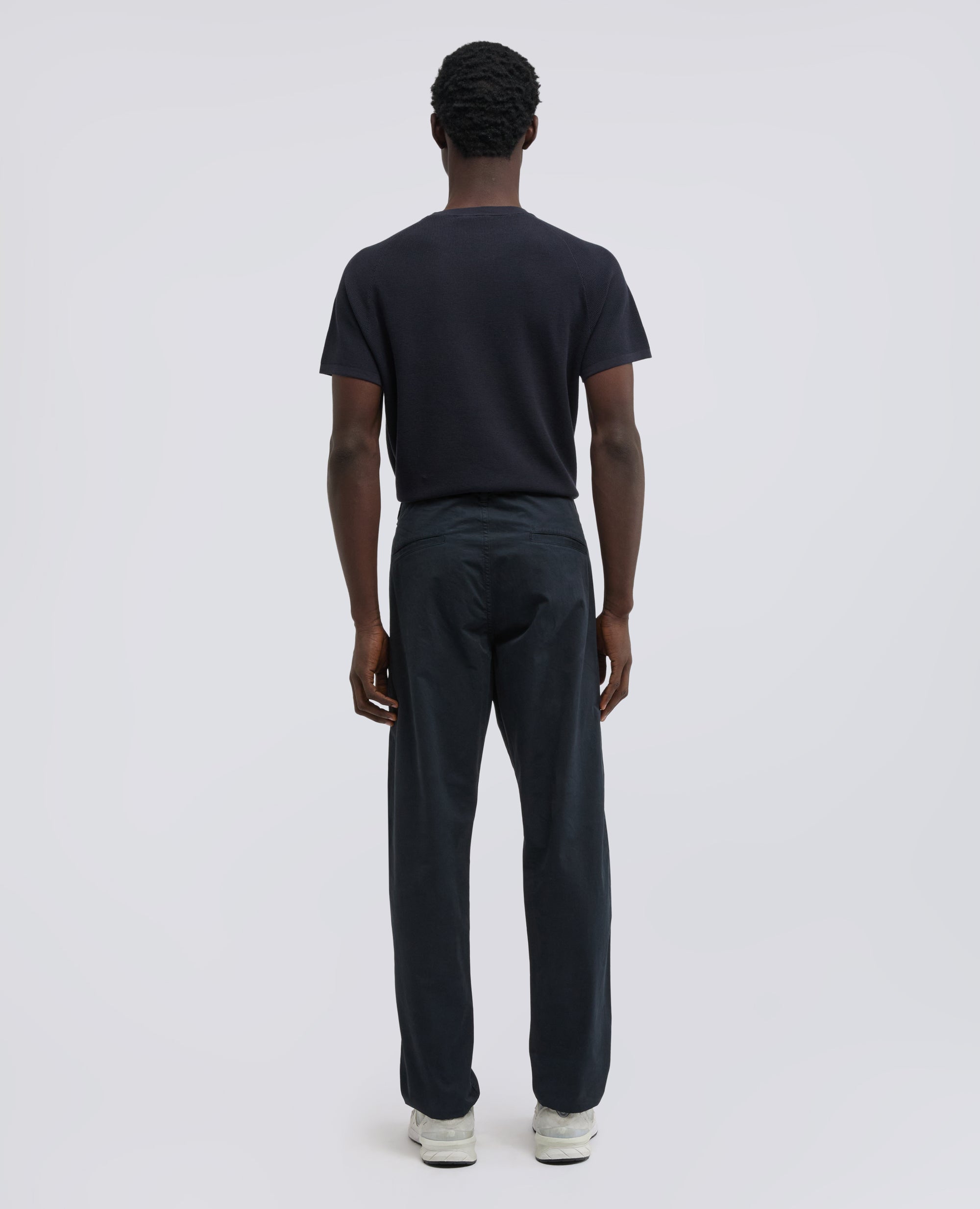 PANTALONE CHINO FUNZIONALE IN POPELINE DI COTONE - BLU - ASPESI
