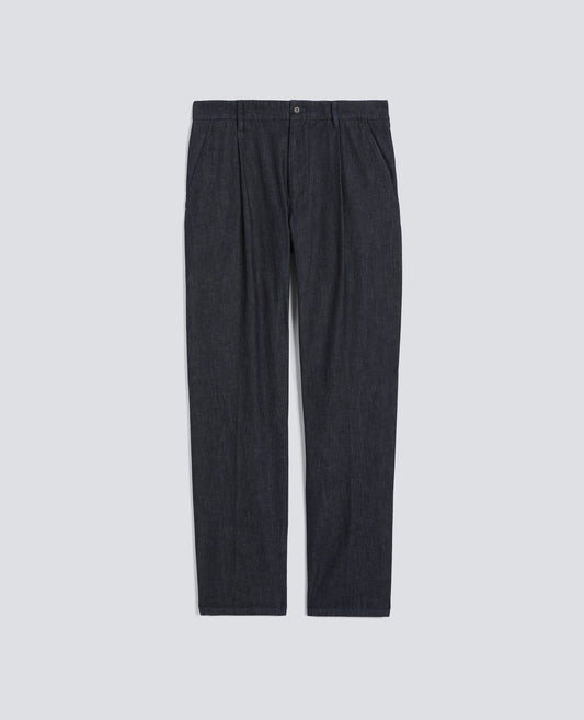 PANTALONES PLISADOS MONO EN VAQUEROS CLAROS - BLU - ASPESI