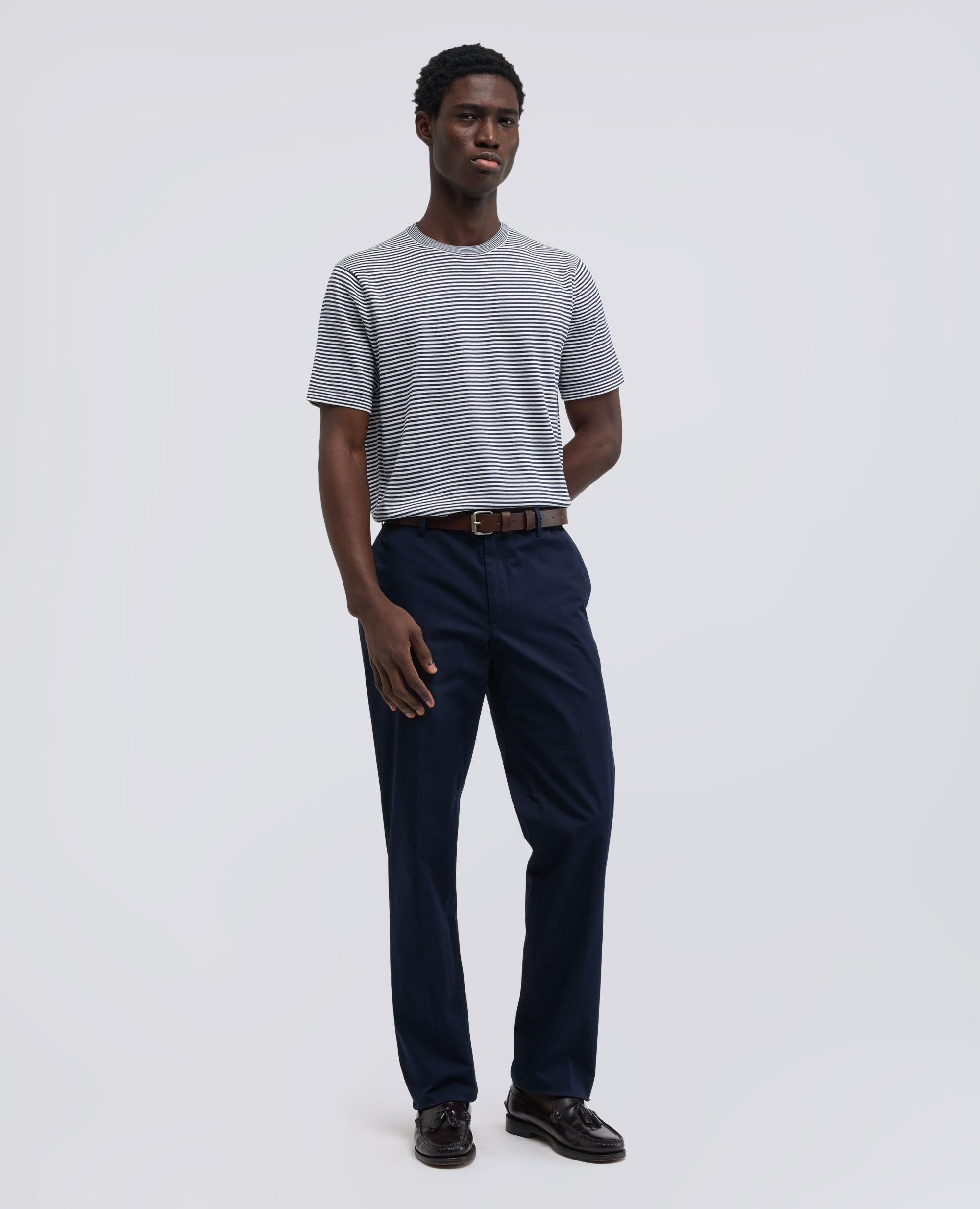 PANTALONE IN TWILL DI COTONE STRETCH - BLU - ASPESI