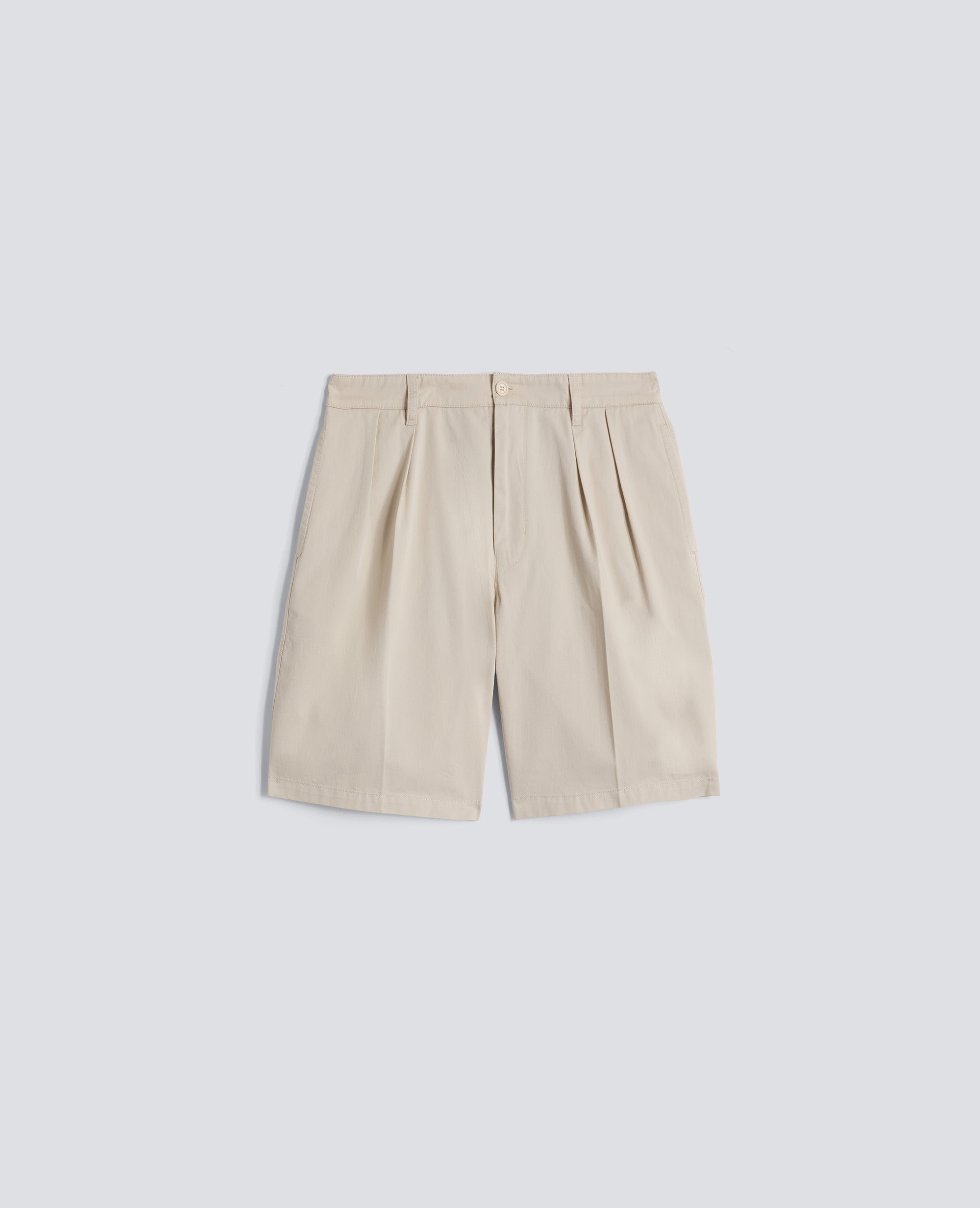 BERMUDA DOPPIA PINCE IN MICRO TWILL DI COTONE - BEIGE - ASPESI