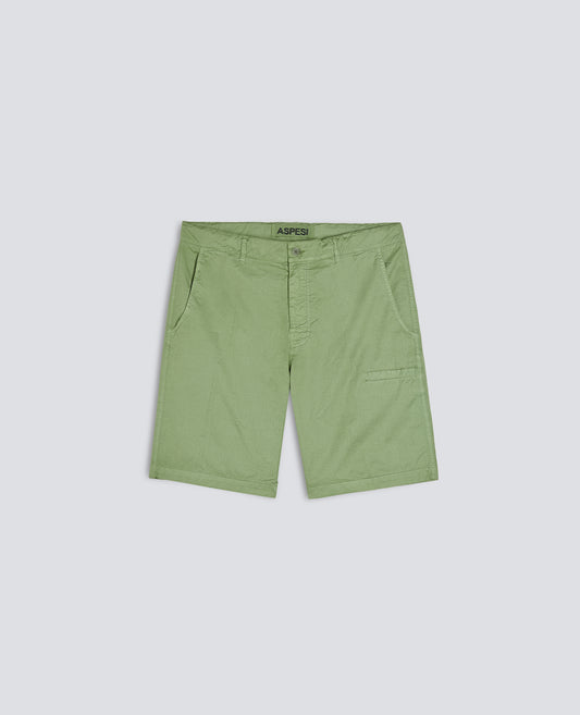 SHORT BERMUDA MICRO TWILL COTON - VERDE - ASPESI