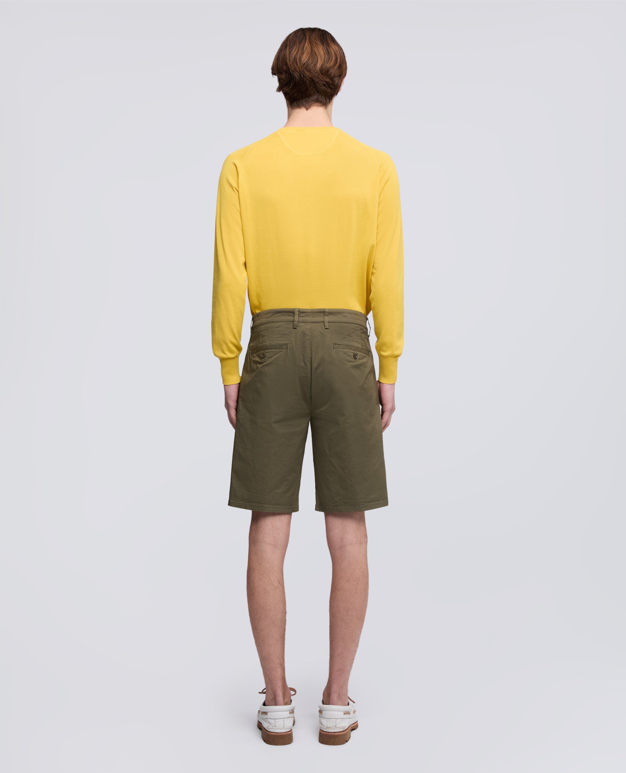BERMUDA IN TWILL DI COTONE STRETCH - VERDE - ASPESI
