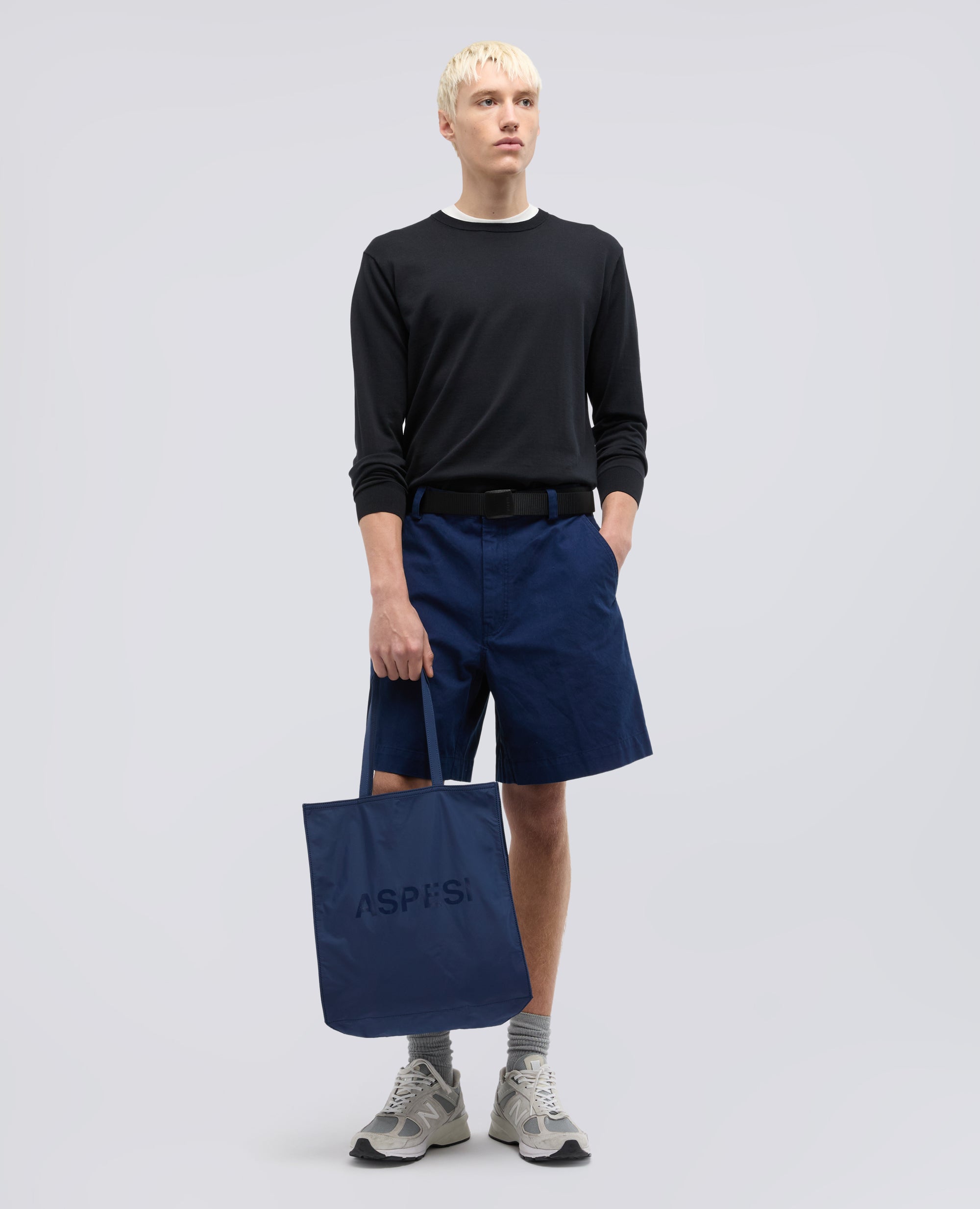 BORSA SHOPPING IN NYLON - BLU - ASPESI
