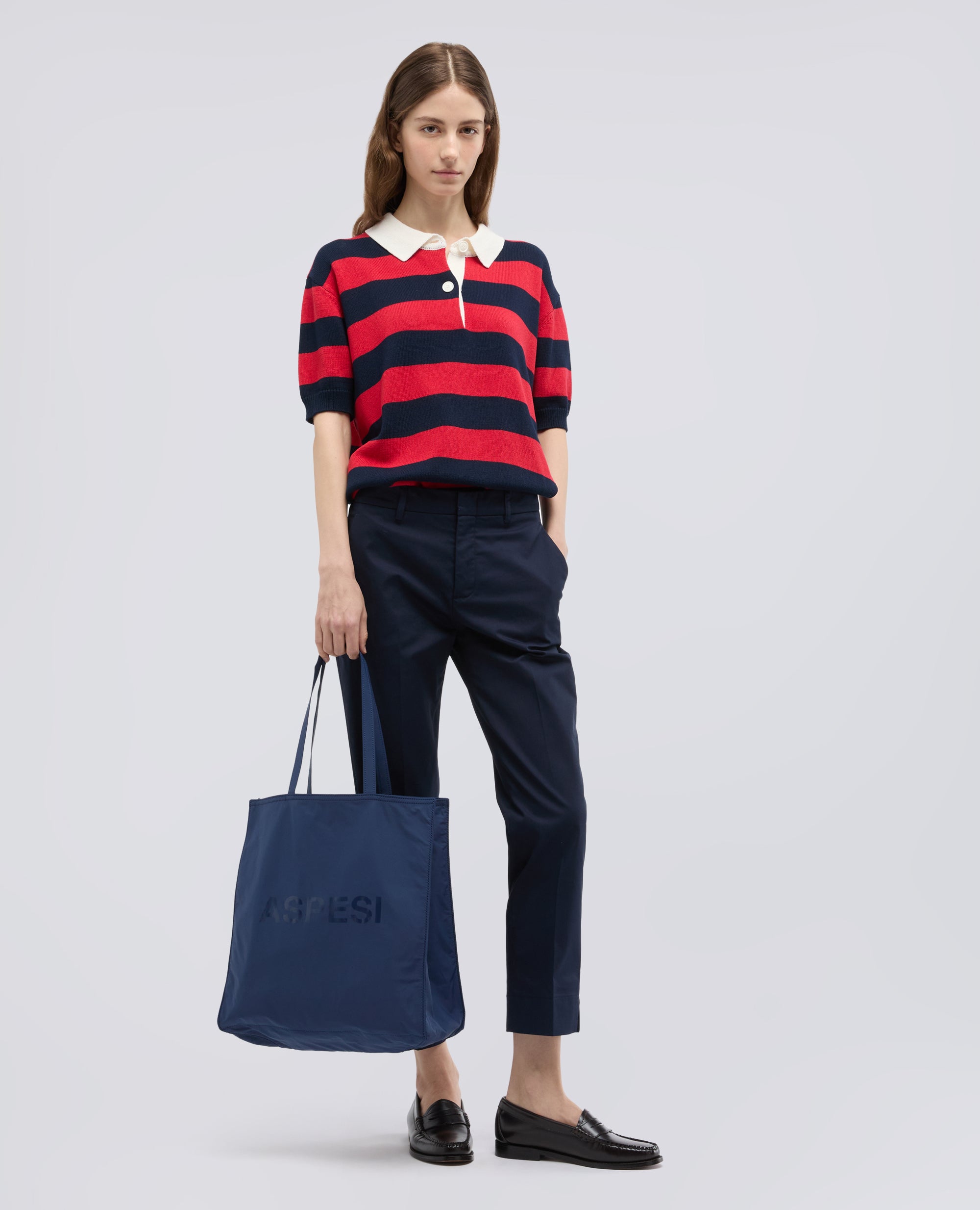 BORSA SHOPPING IN NYLON - BLU - ASPESI