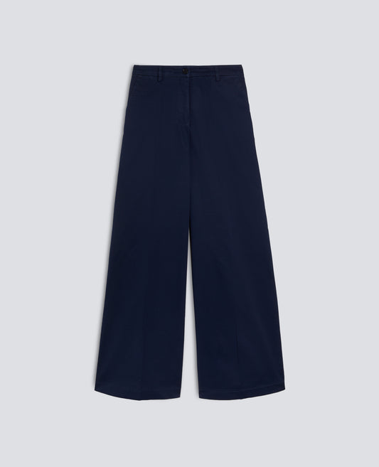 PANTALONE IN TWILL DI COTONE STRETCH - BLU - ASPESI