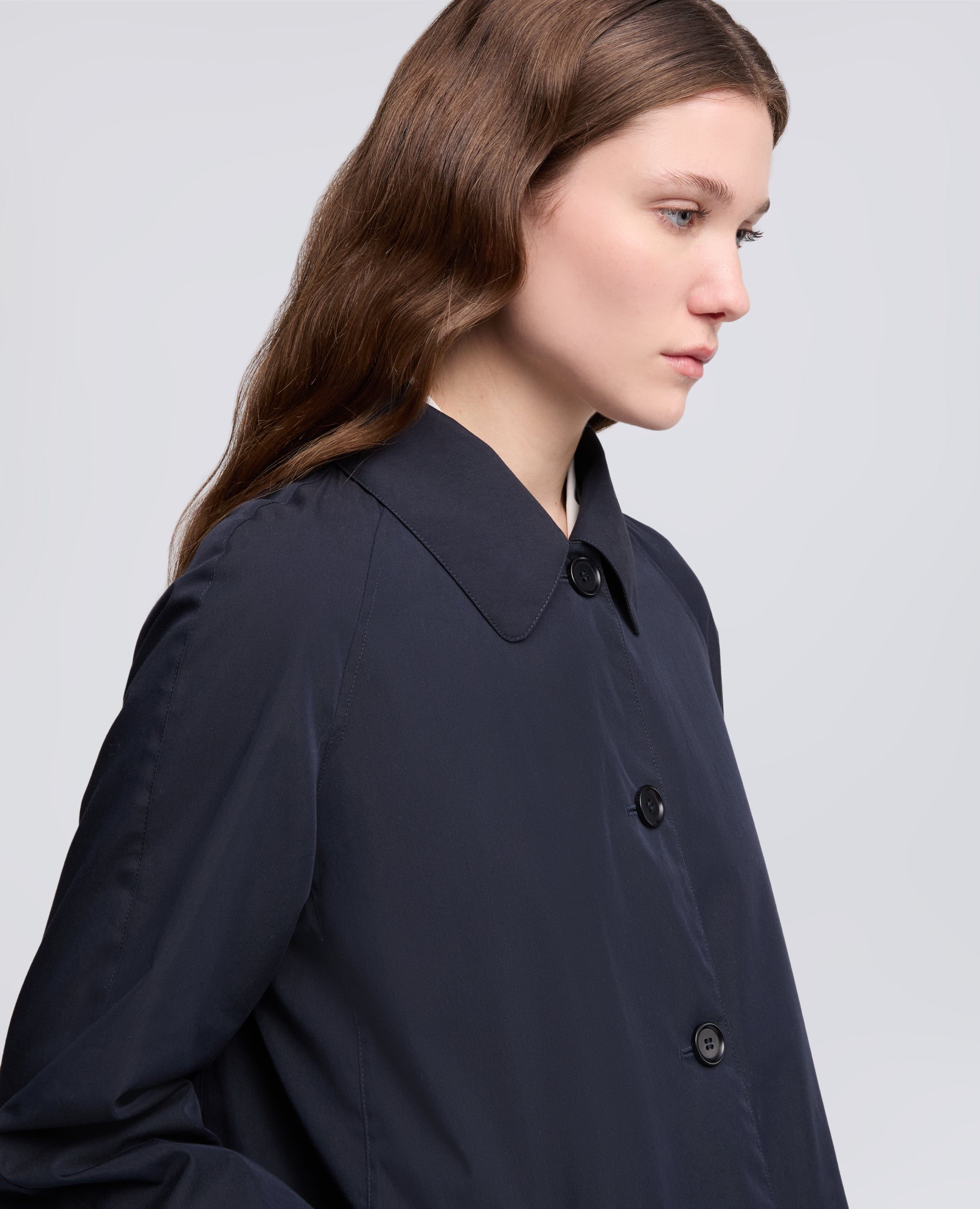POLYAMID-BAUMWOLL-TWILL-SOPRABITO, REVERSIBEL IN RECYCELTEM NYLON - BLU - ASPESI